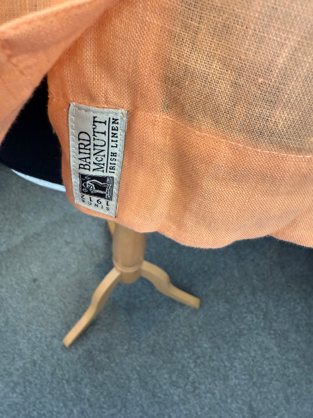 M&S orange linen collared button blouse