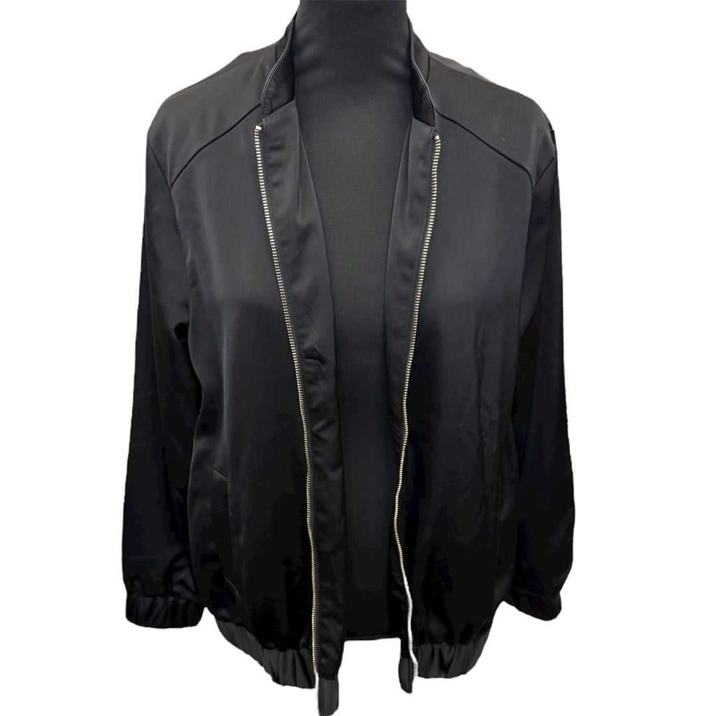 Next black zip bomber jacket