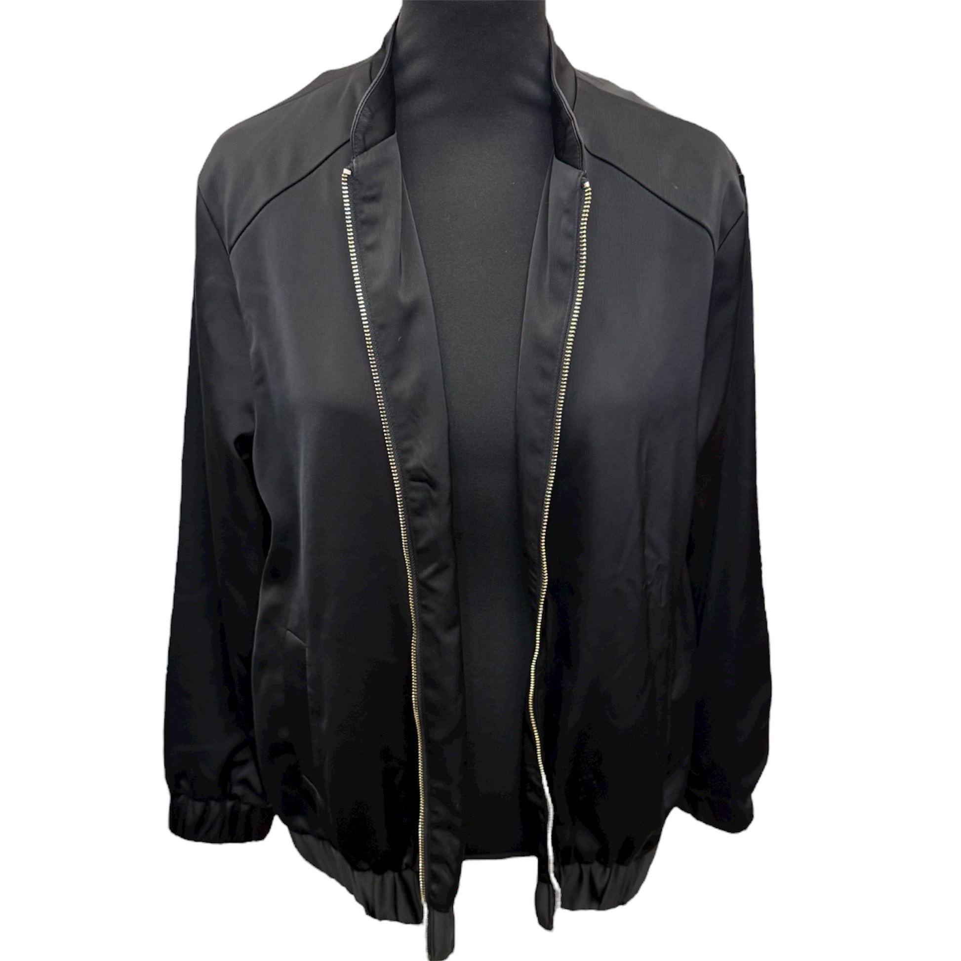 Next black zip bomber jacket