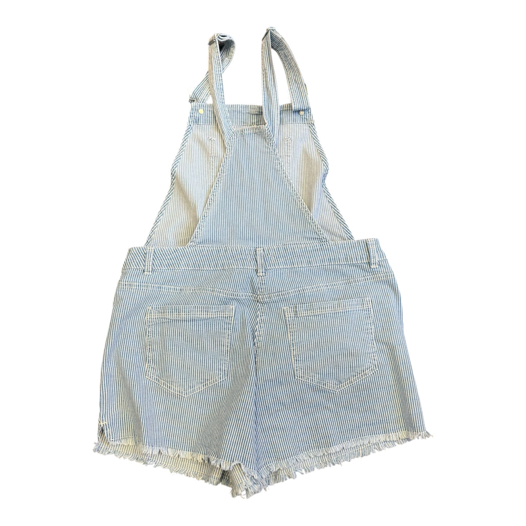 Denim stripe denim shorts dungarees
