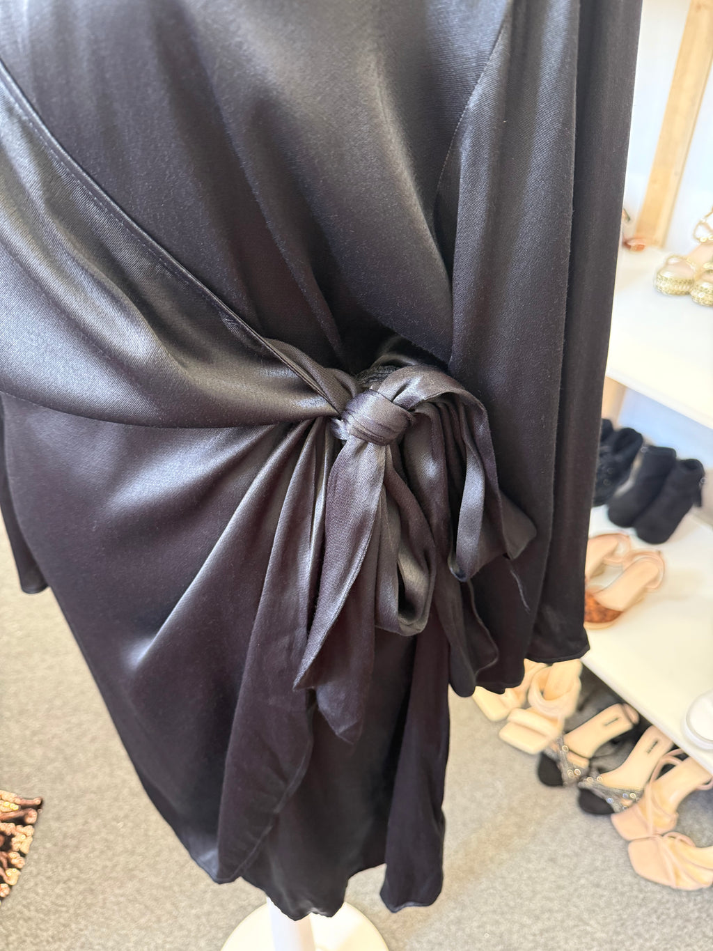 George wrap long sleeve dress