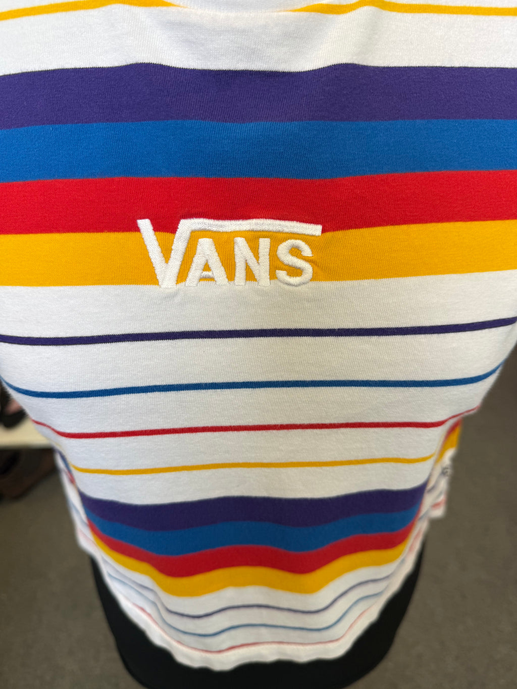 Vans stripe crop t-shirt