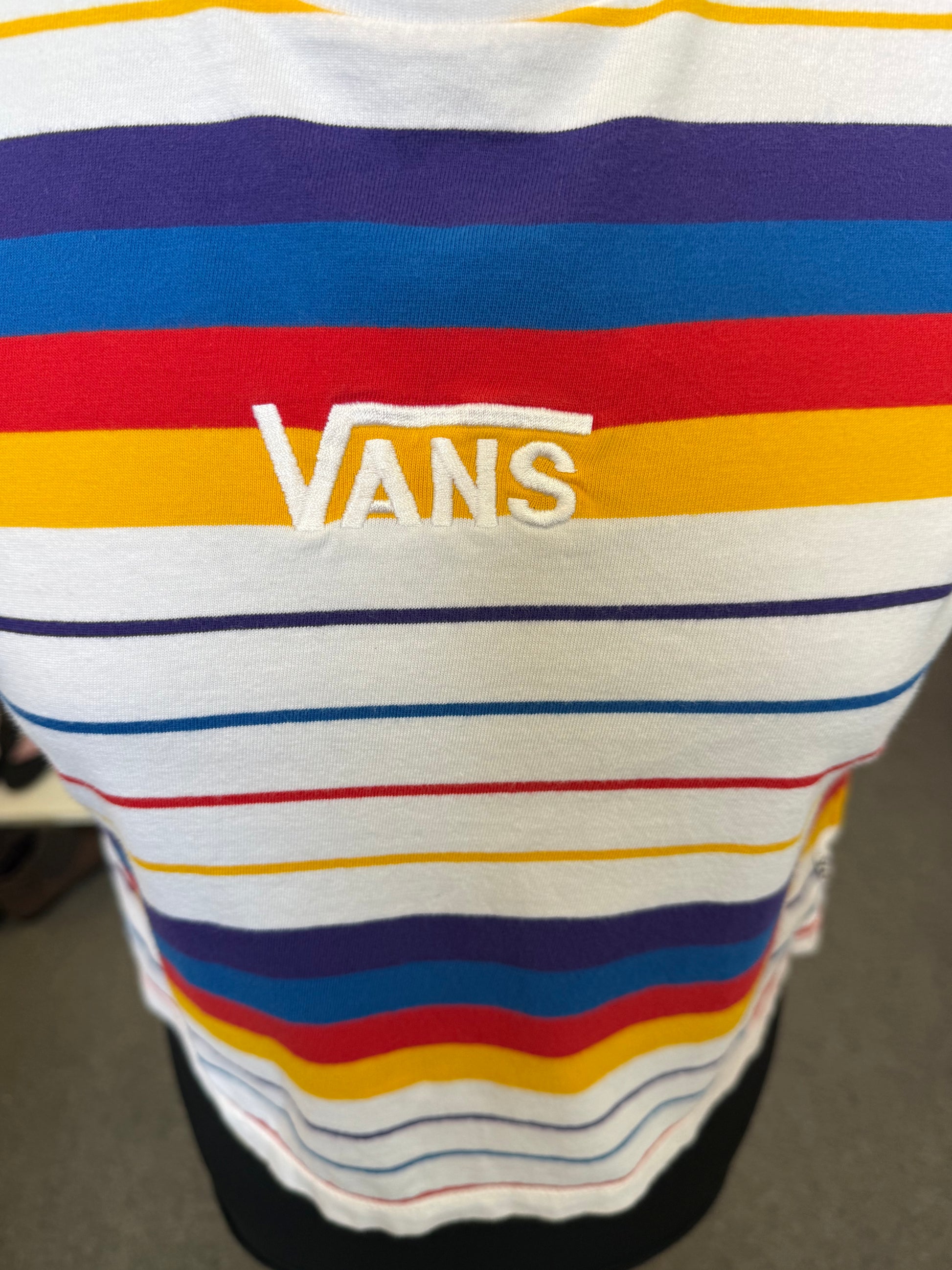 Vans stripe crop t-shirt