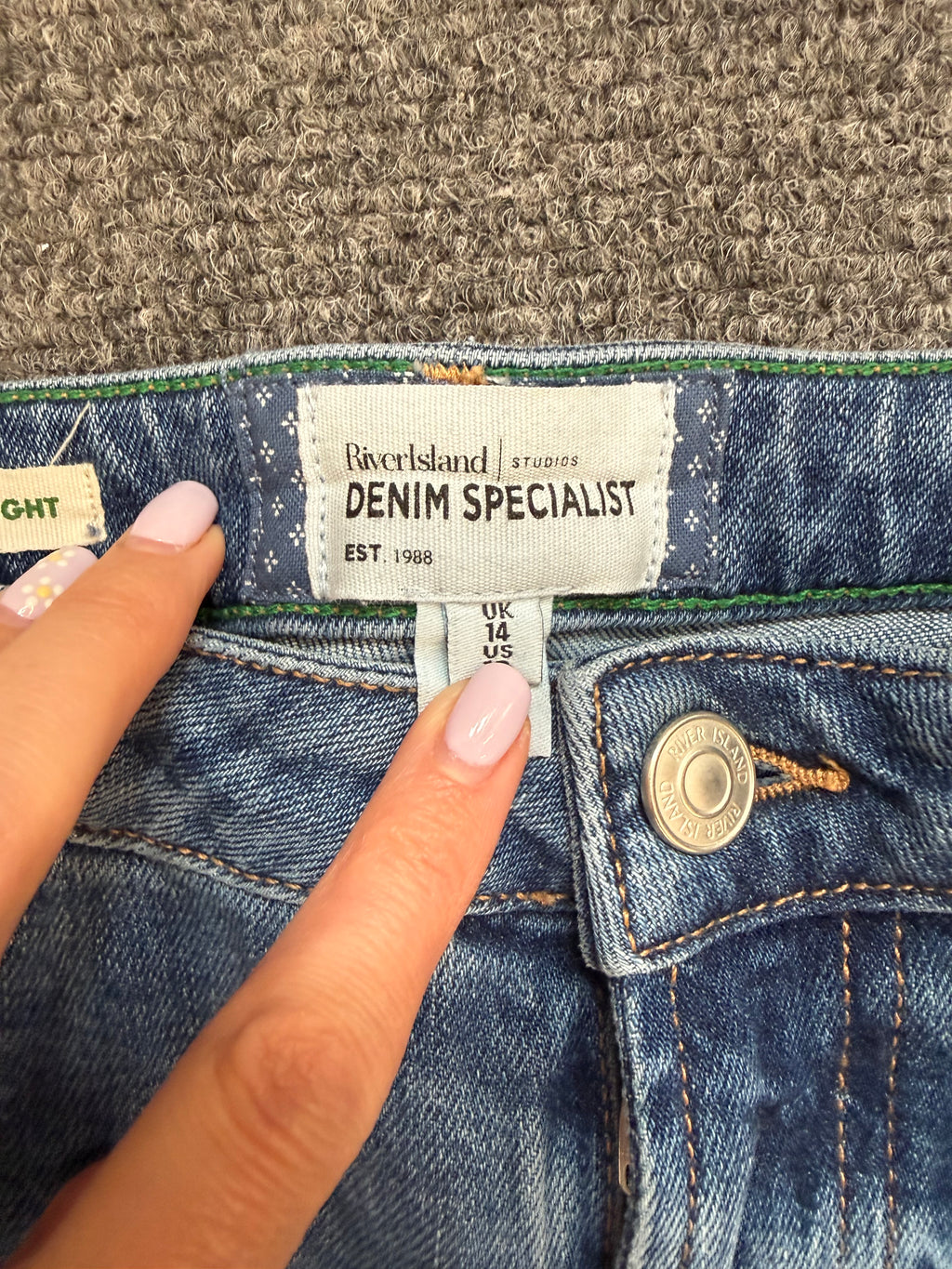 River Island slim straight crop jeans