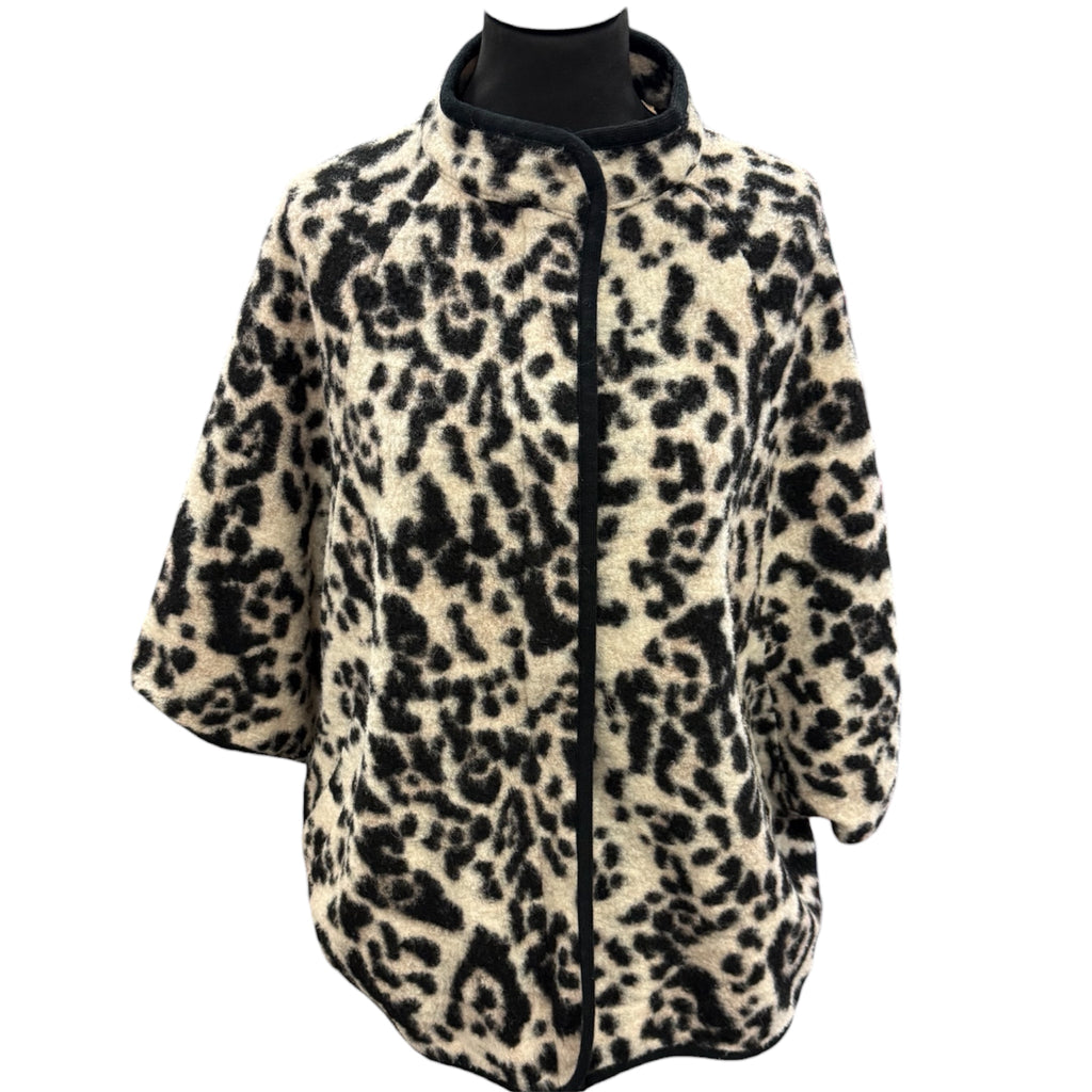 River Island animal print 3/4 sleeve zip jacket