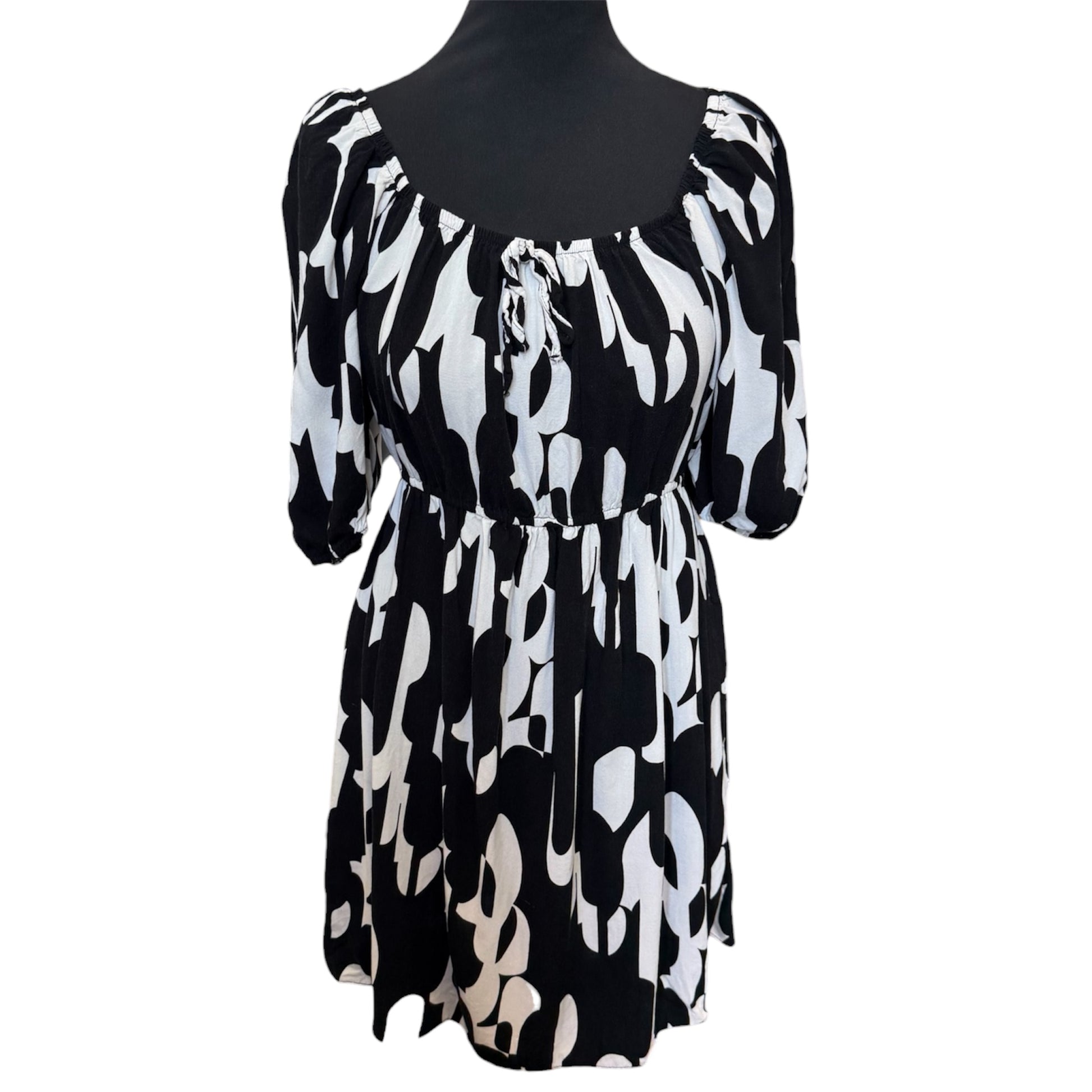 George black and white print dress