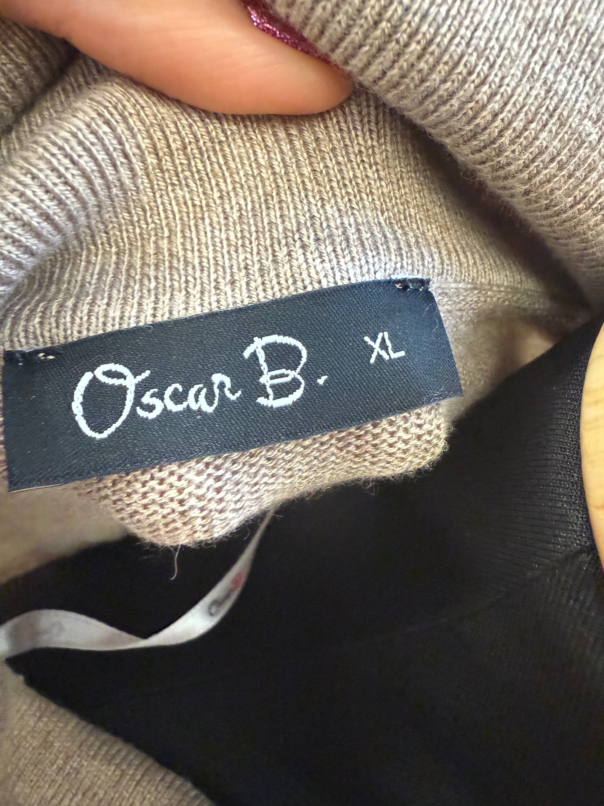 Oscar B sequin detail rollneck jumper