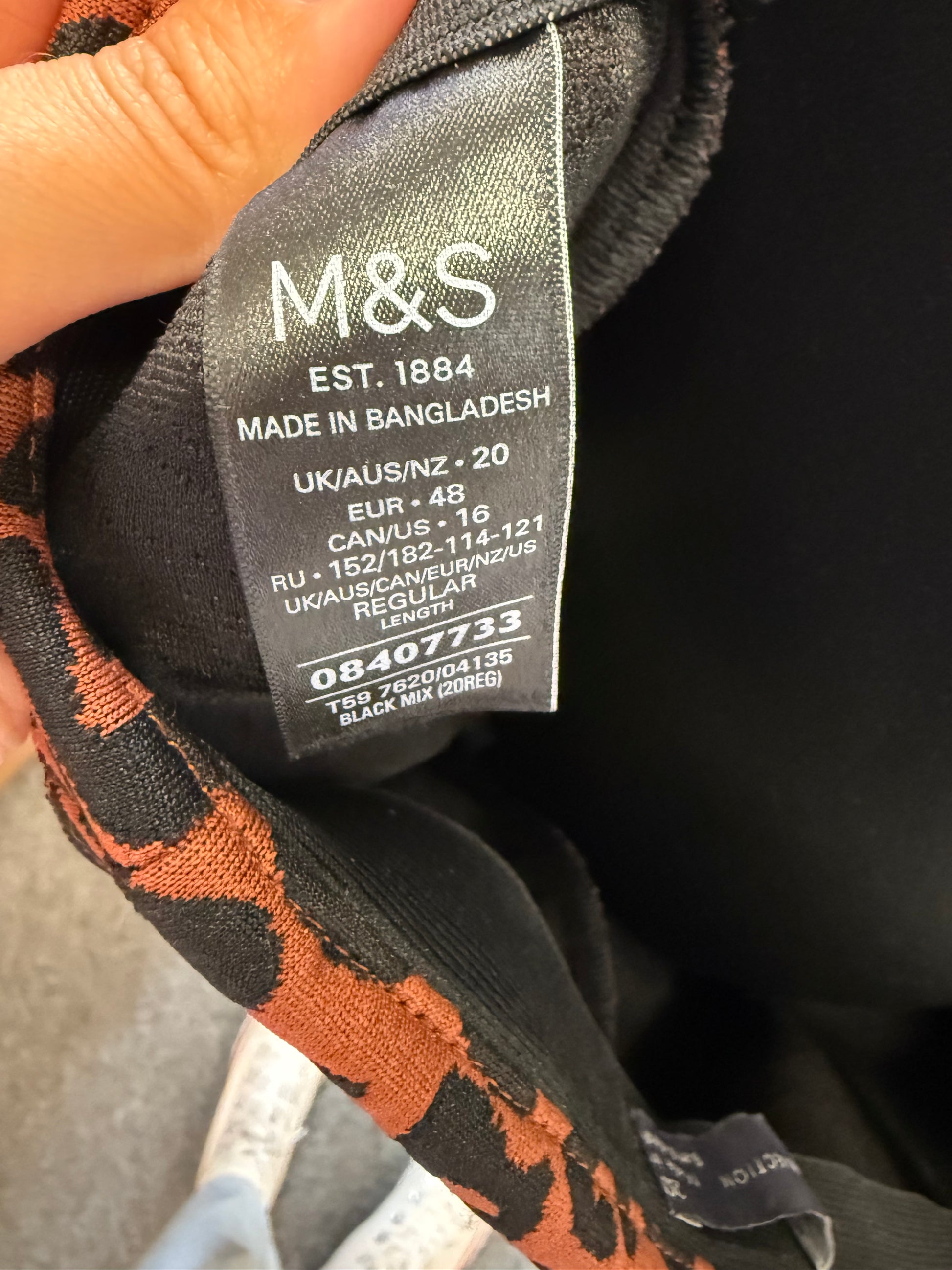 M&S leopard print skirt