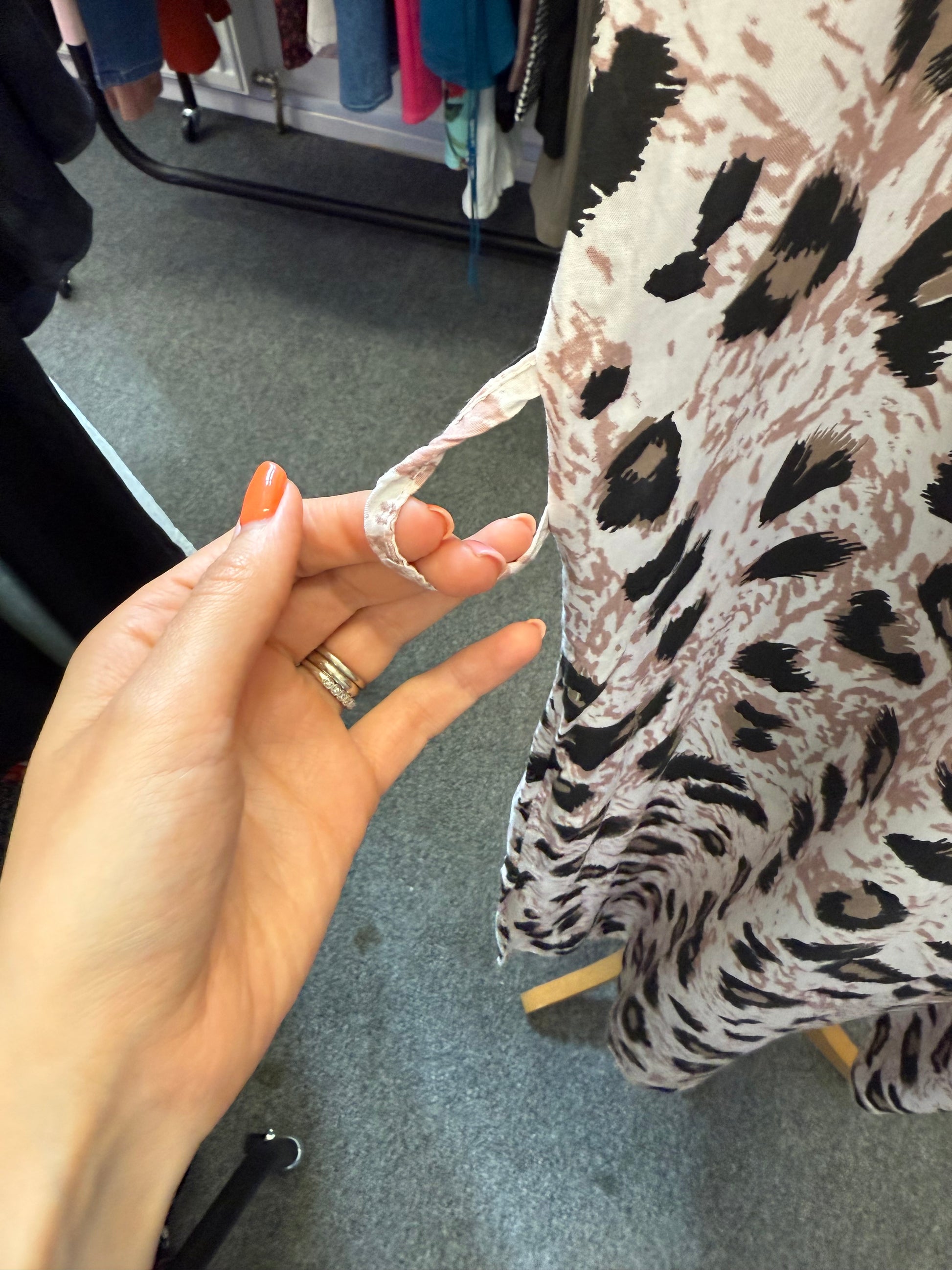 Animal print short sleeve casual drsss