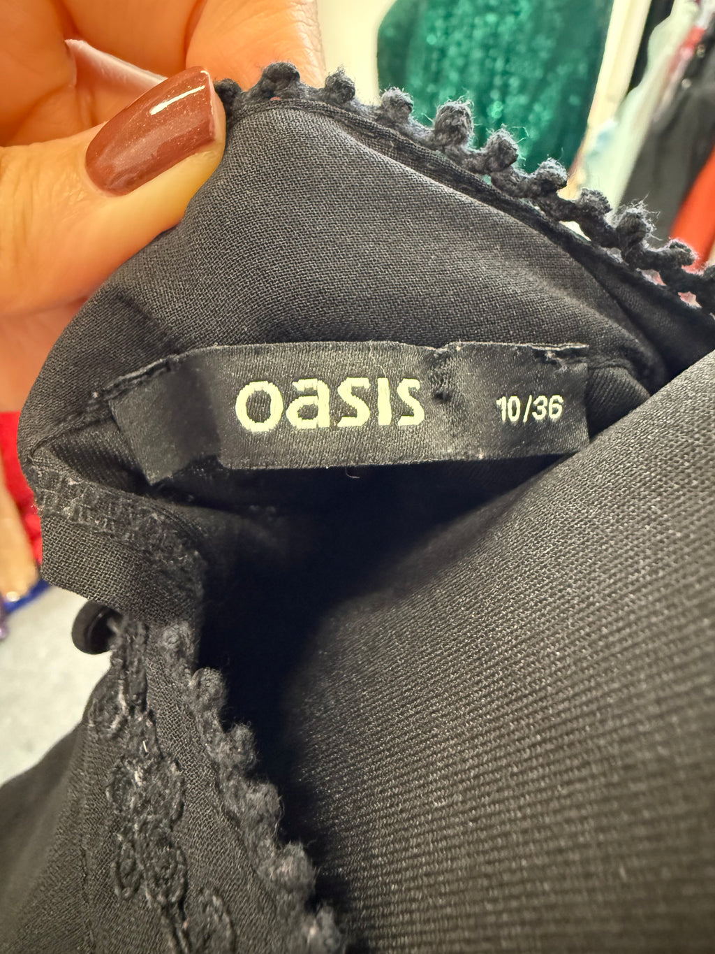 Oasis high neck lined dress