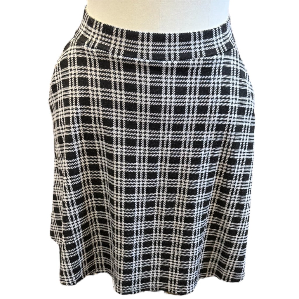 Papaya check mini skirt with pockets