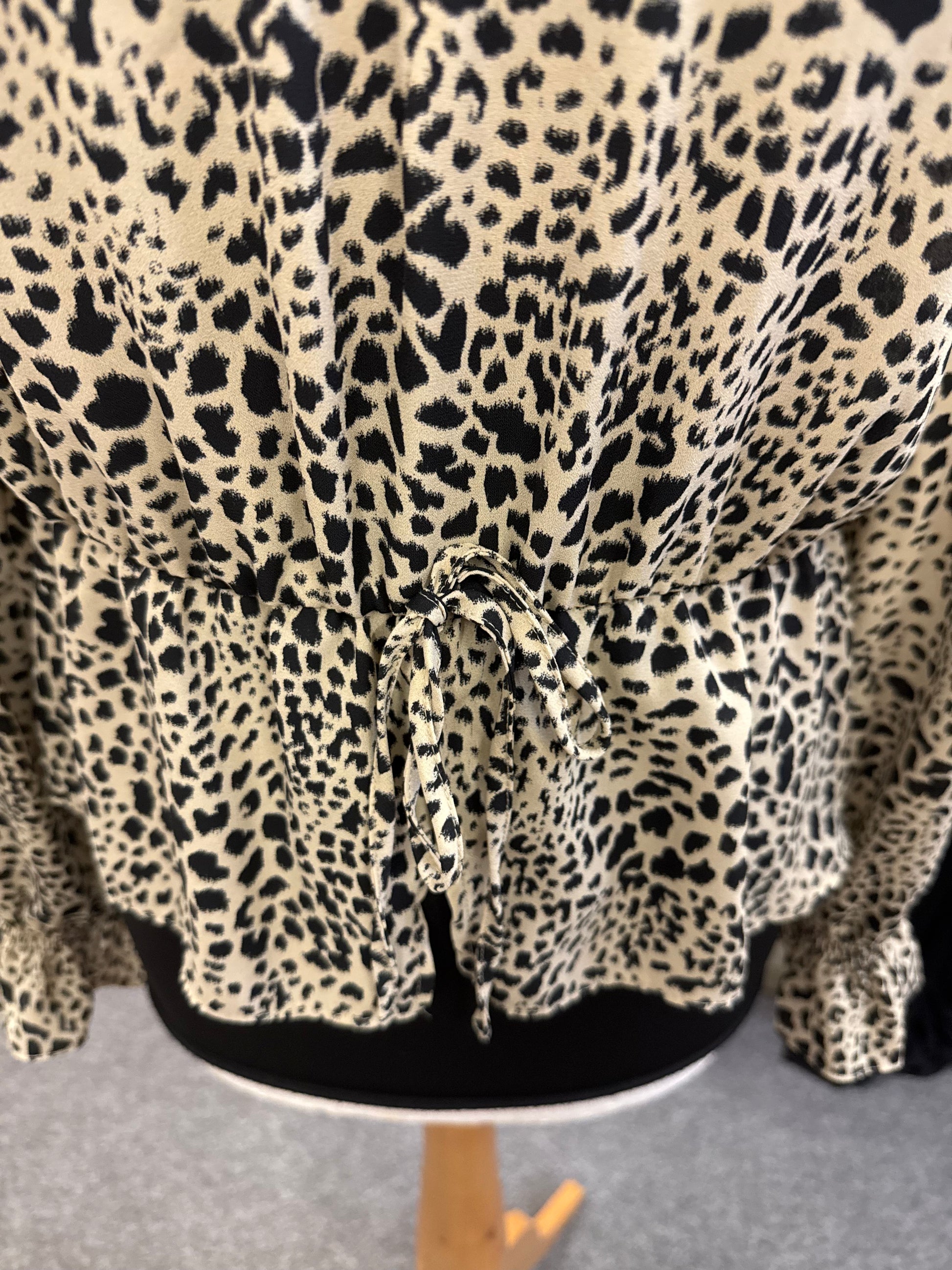 Primark animal print peplum style blouse