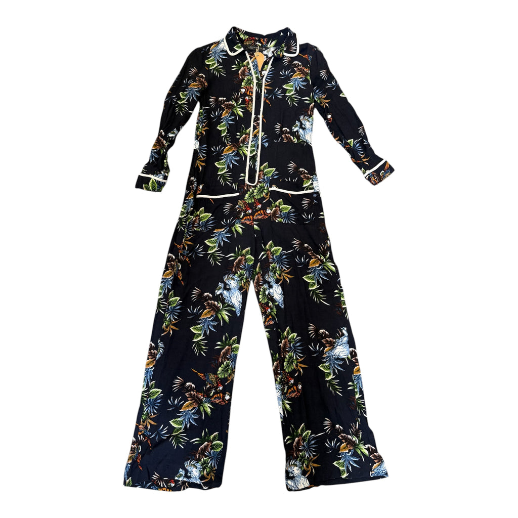Zara jungle print long sleeved jumpsuit
