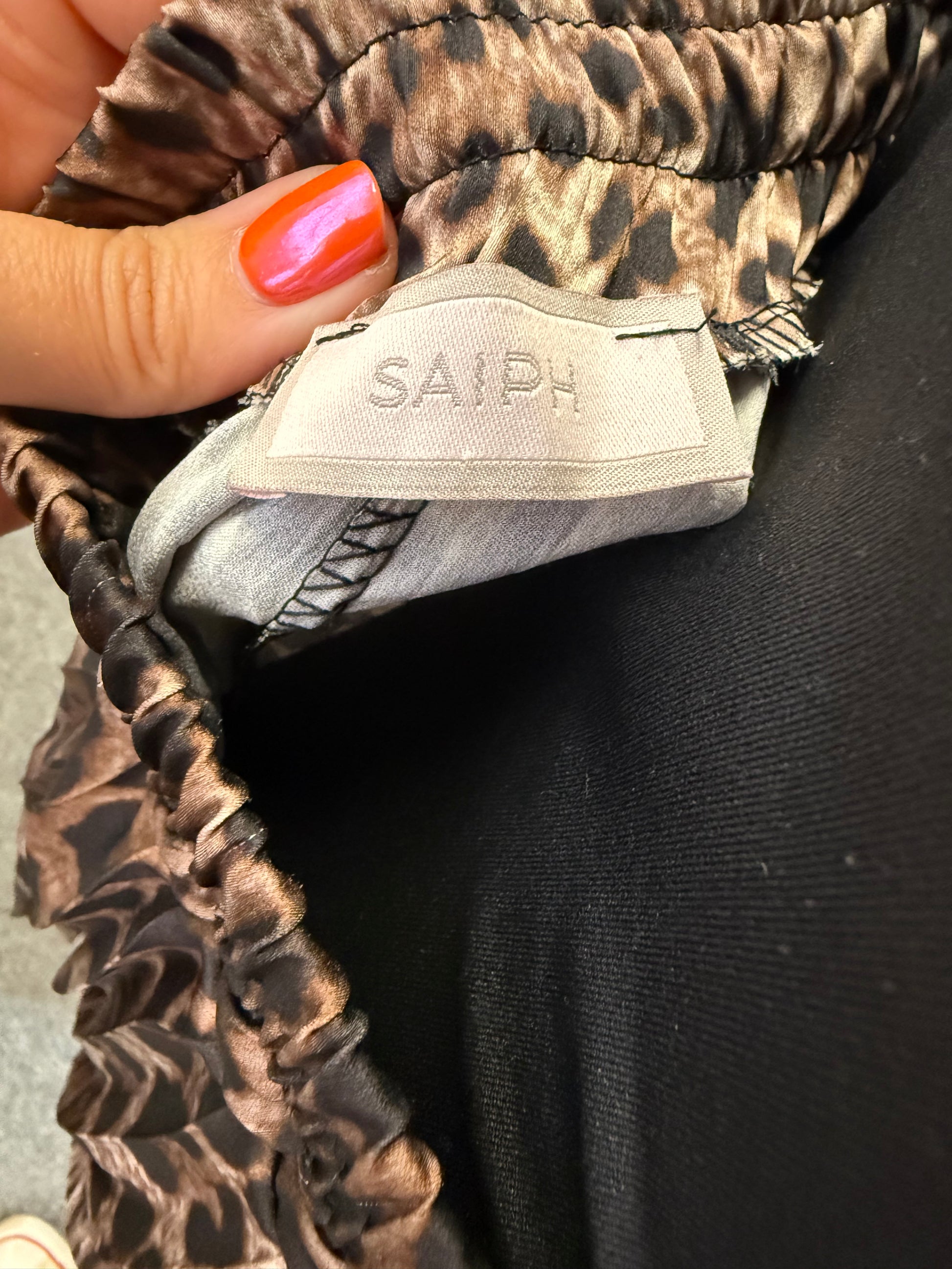 Saiph leopard print pleat midi skirt
