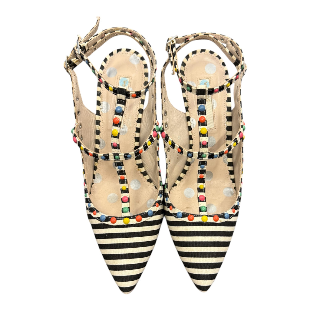 Boden stripe strappy heels