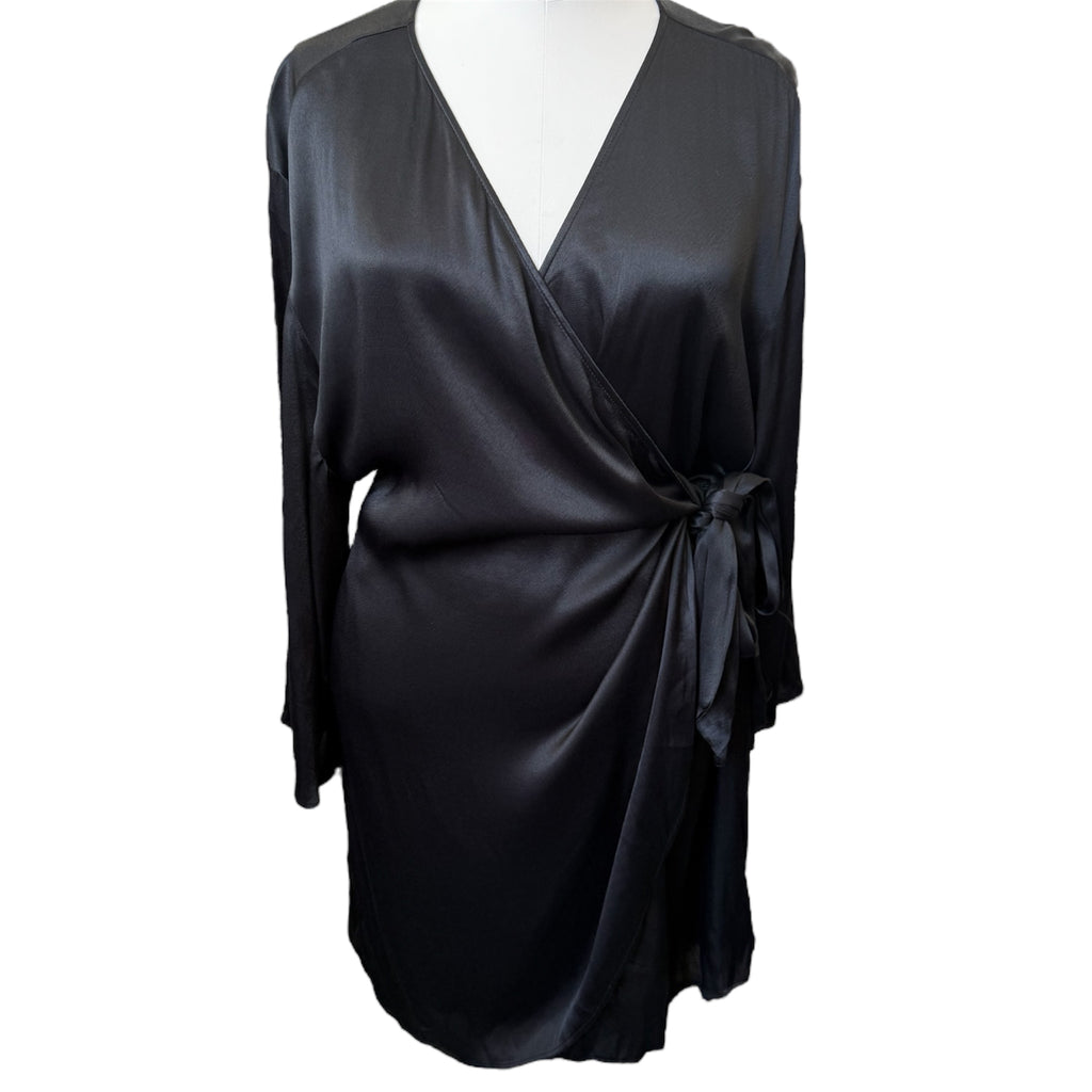 George wrap long sleeve dress