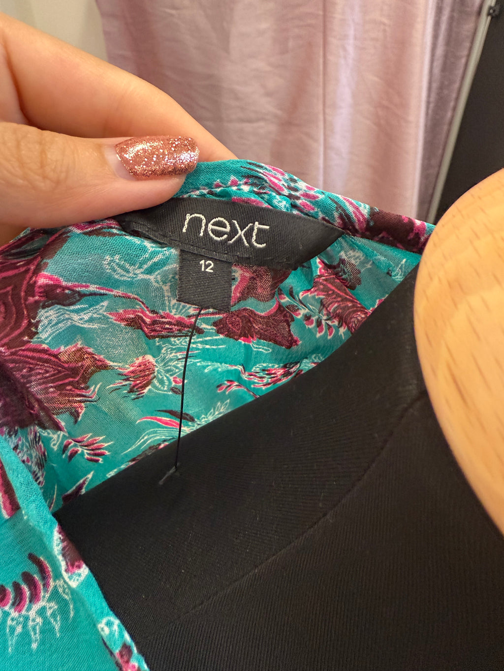 Next frill sleeve teal mini dress