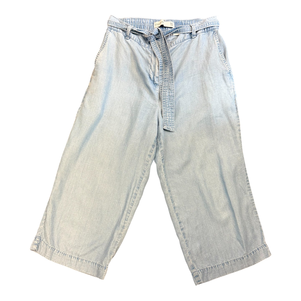 Next wide leg denim culottes with matching tie belt