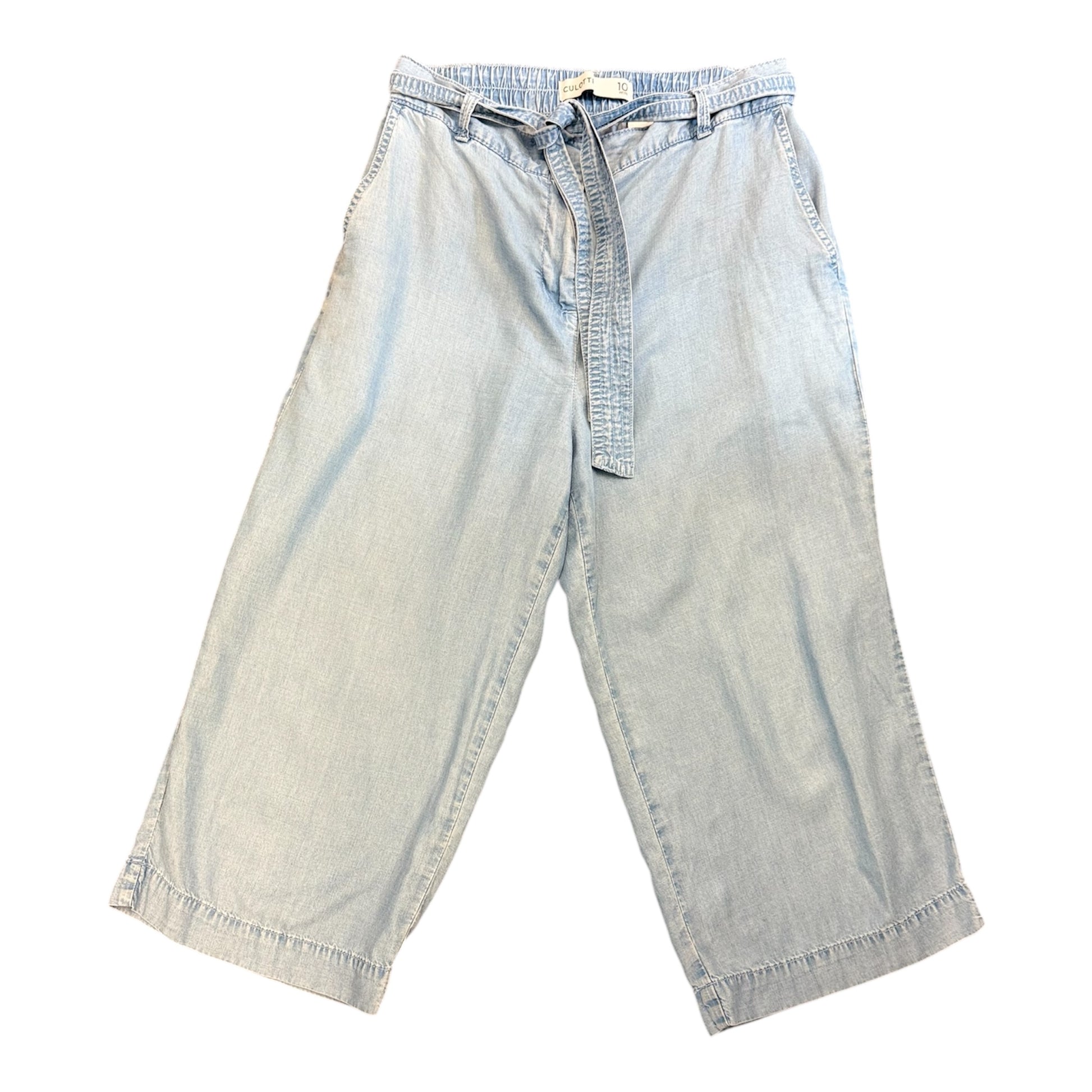 Next wide leg denim culottes with matching tie belt