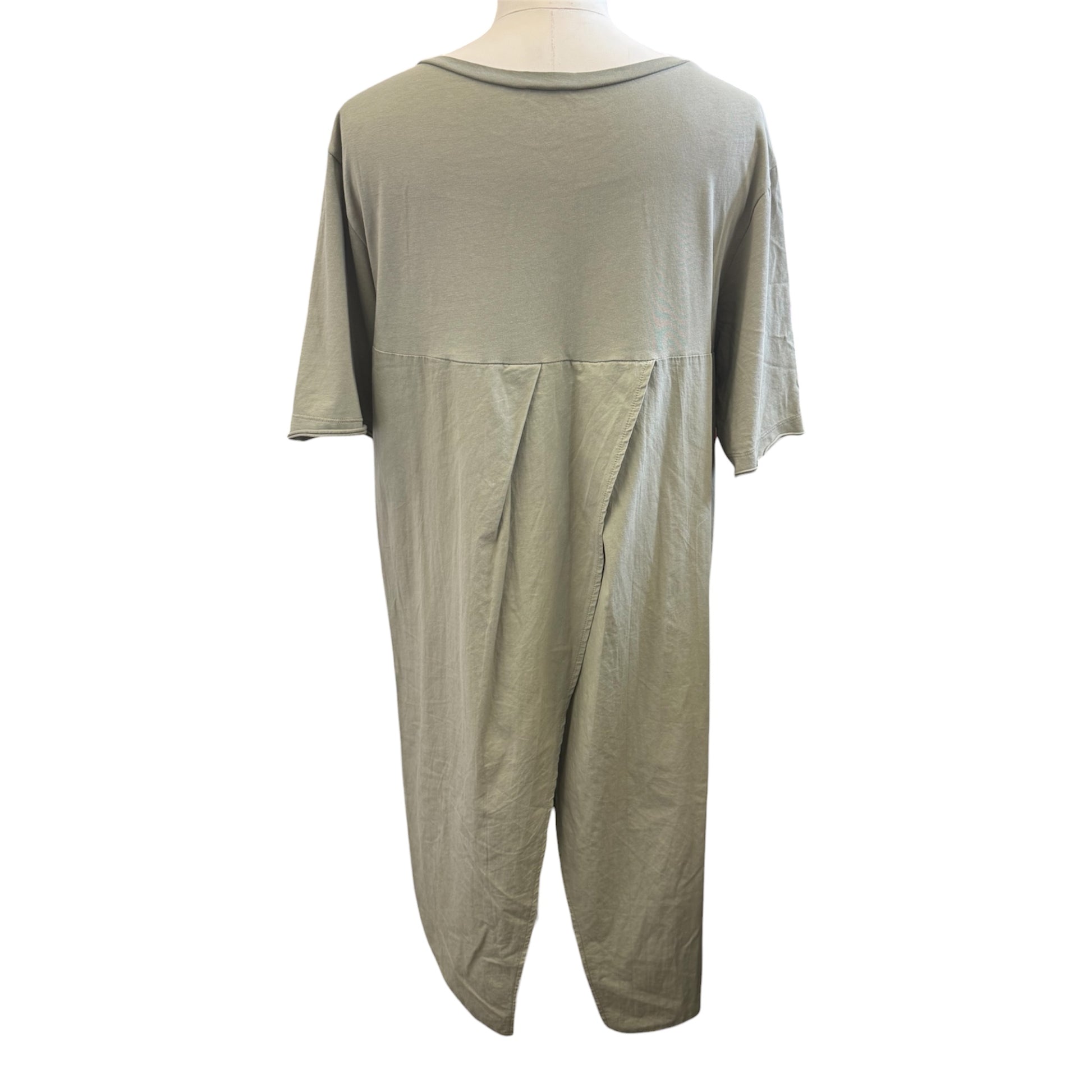Zara khaki longline tie front top