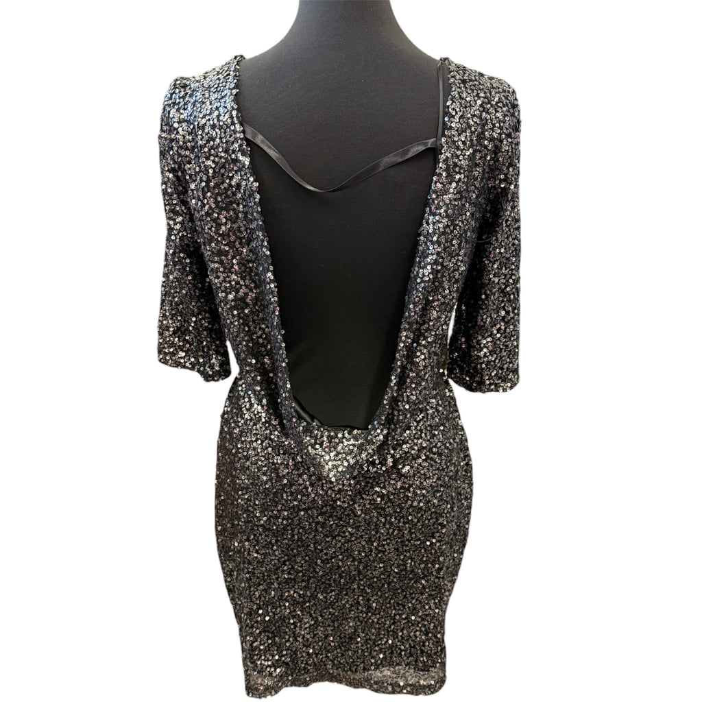 Kelly Brook sequin scoop back mini dress