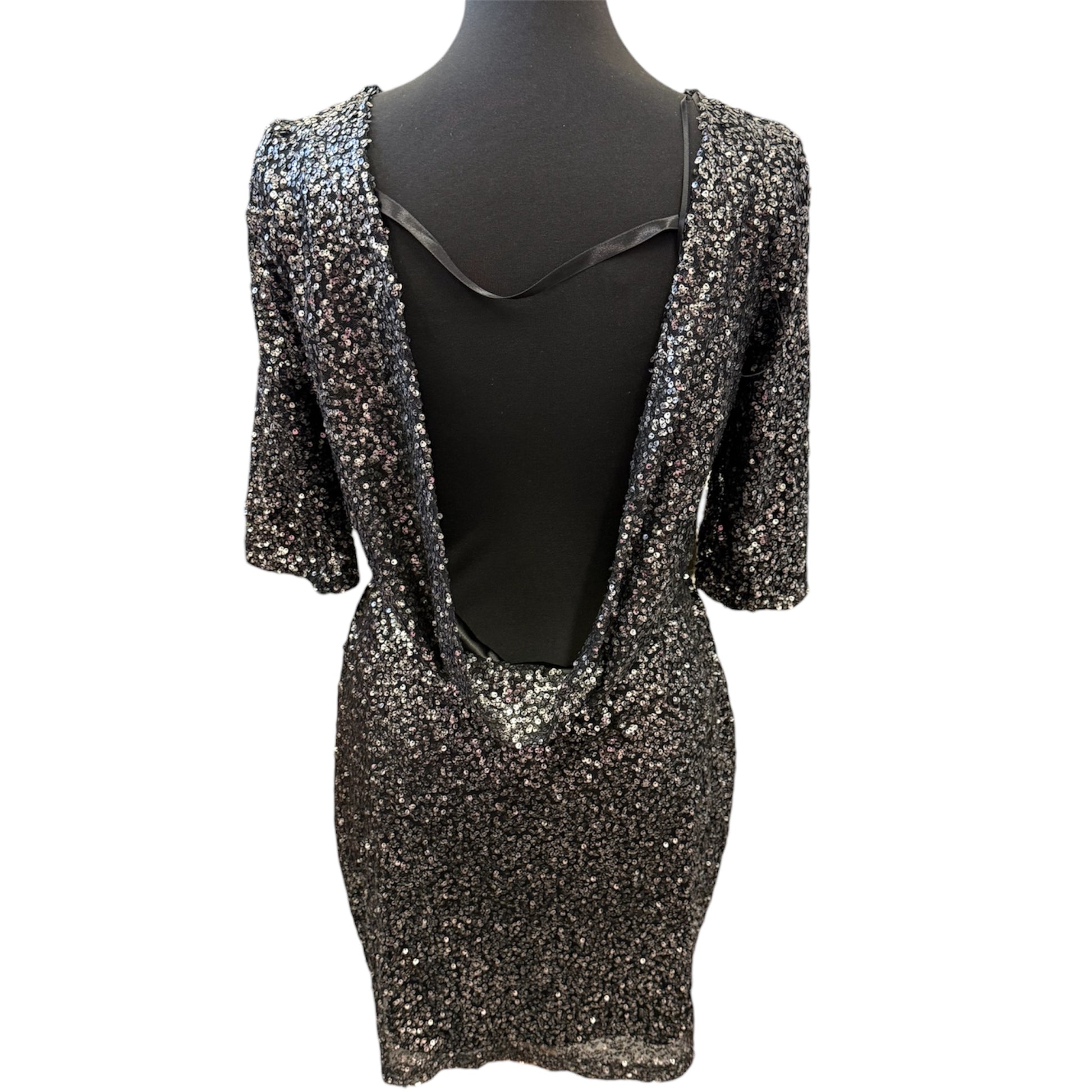 Kelly Brook sequin scoop back mini dress