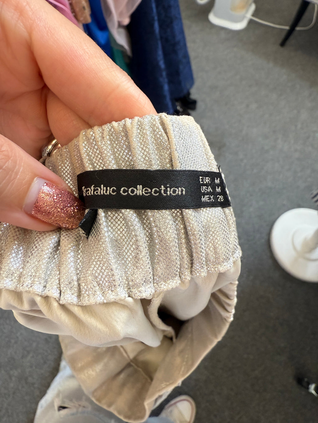 Zara gold belted crop wide leg trousers