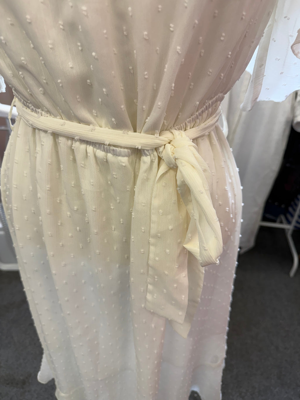 River Island off the shoulder belted midi dress