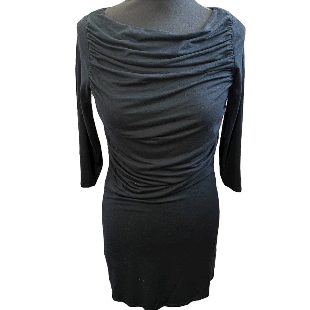 River Island black scoop neck mini dress