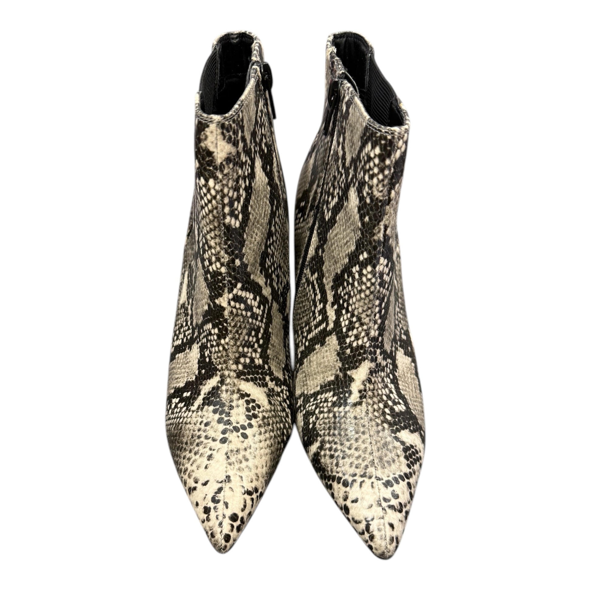 M&S snakeskin heeled ankle boots