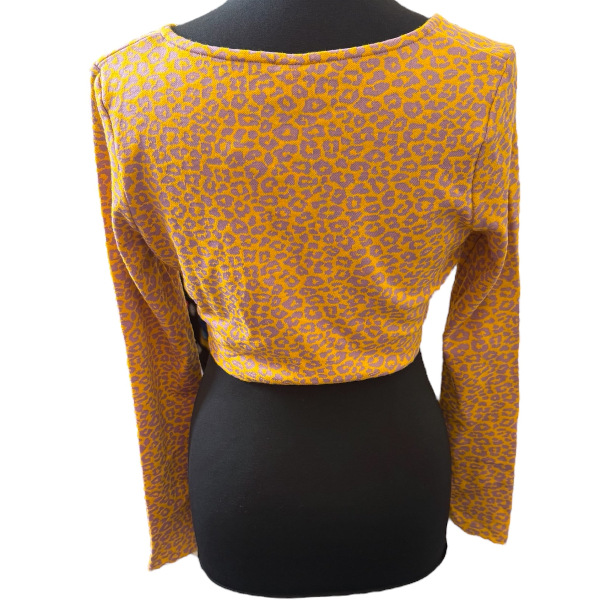 George crop animal print top