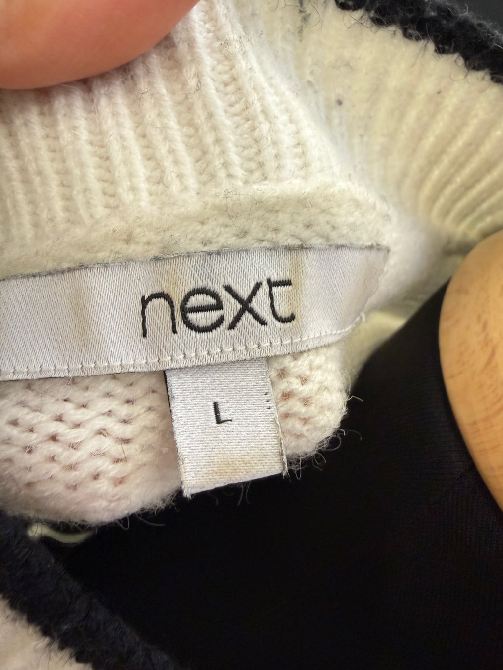 Next stripe pouffe sleeve jumper