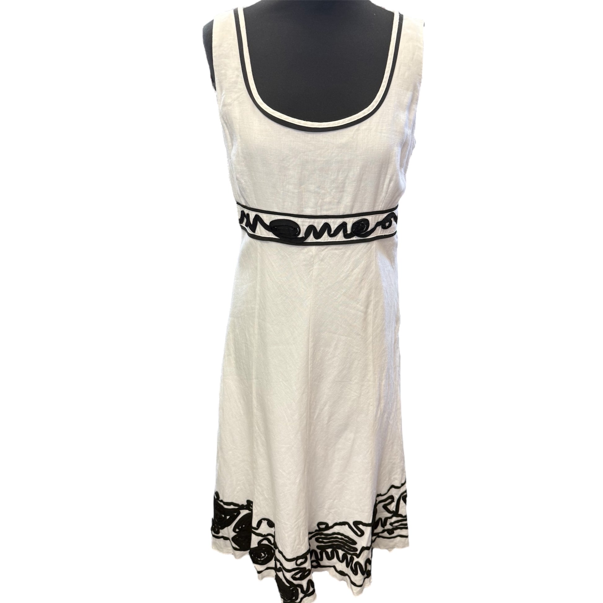 Per Una black detail linen dress