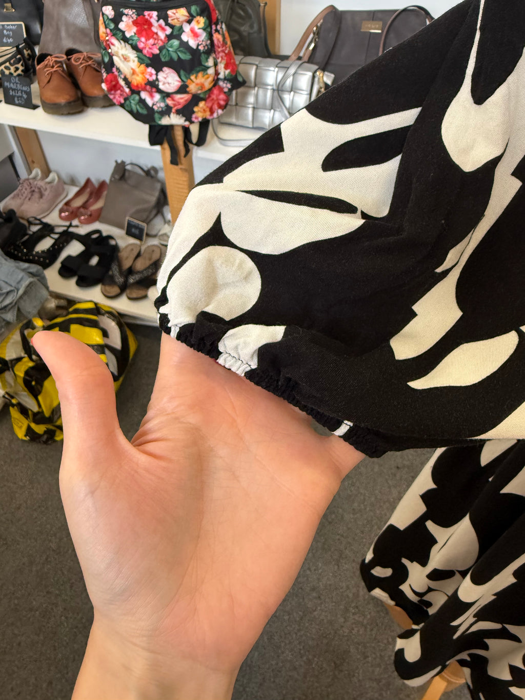 George black and white print dress
