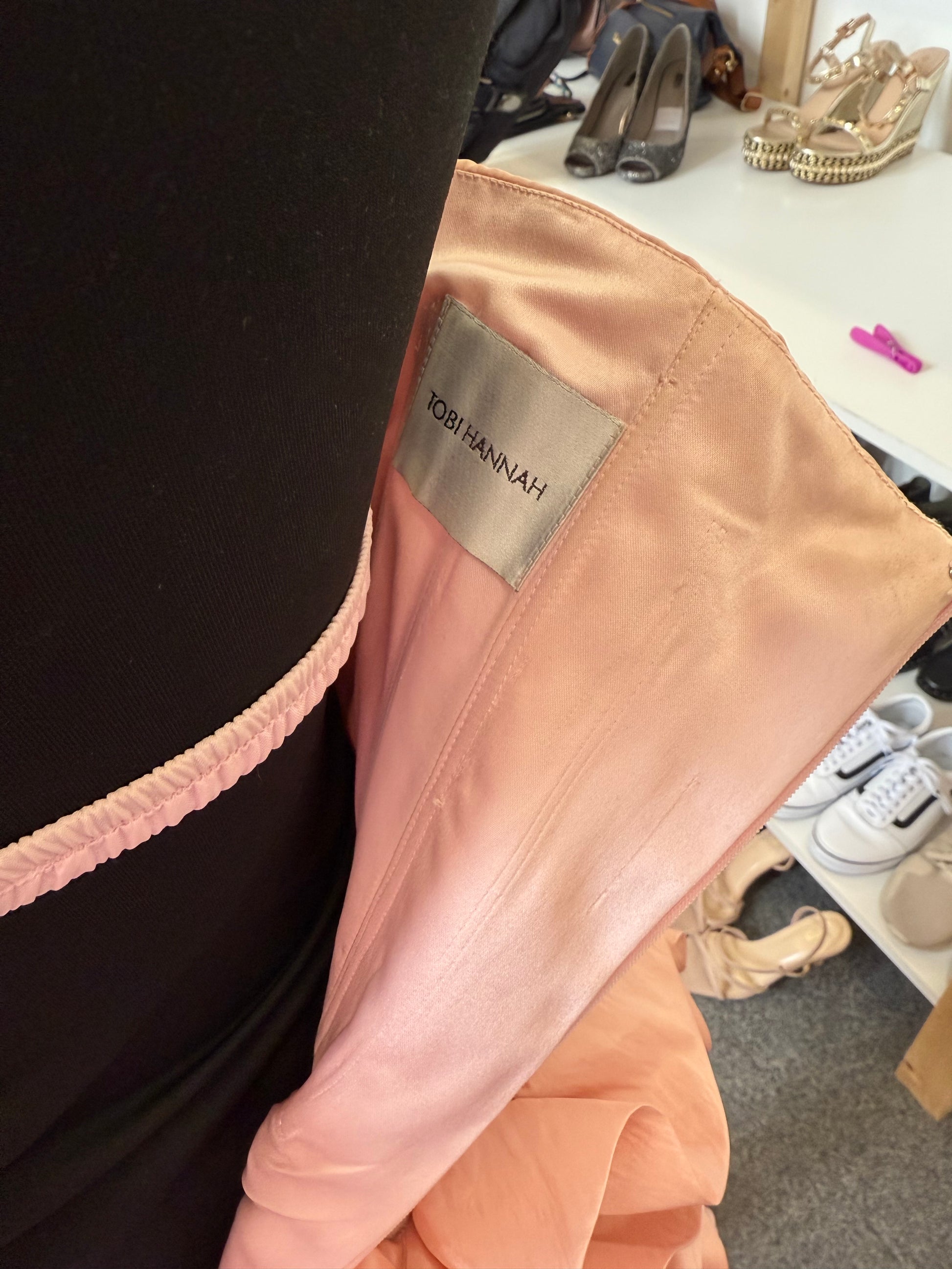 Tobi Hannah strapless ruffle mini dress