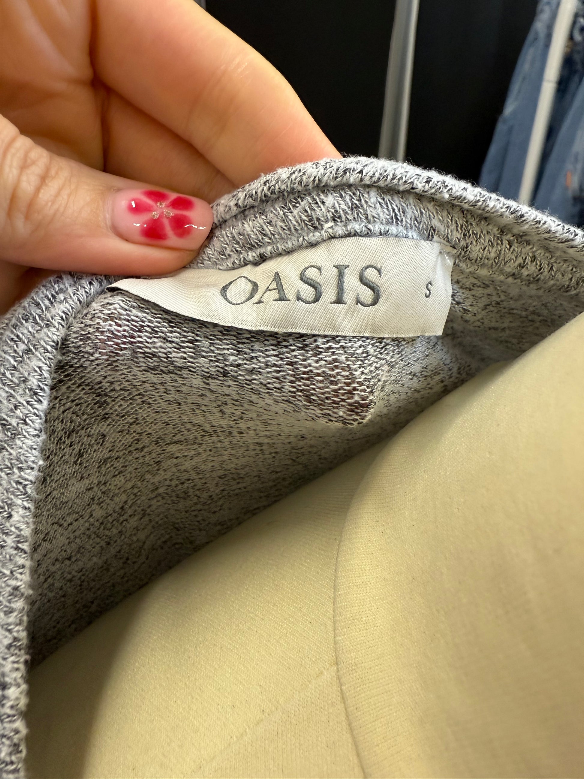 Oasis frill sleeve knitted top