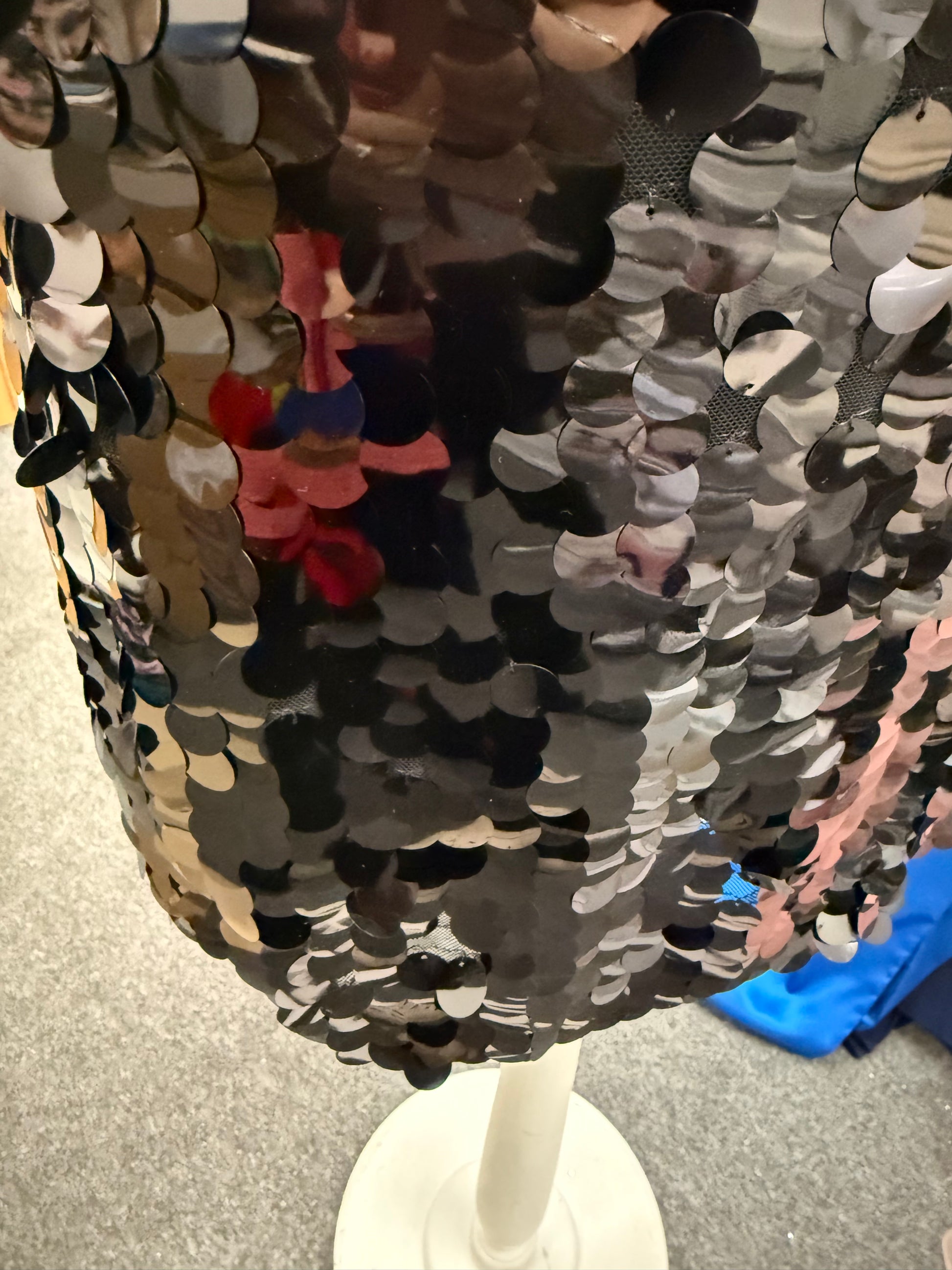 Only Black large sequin mini skirt