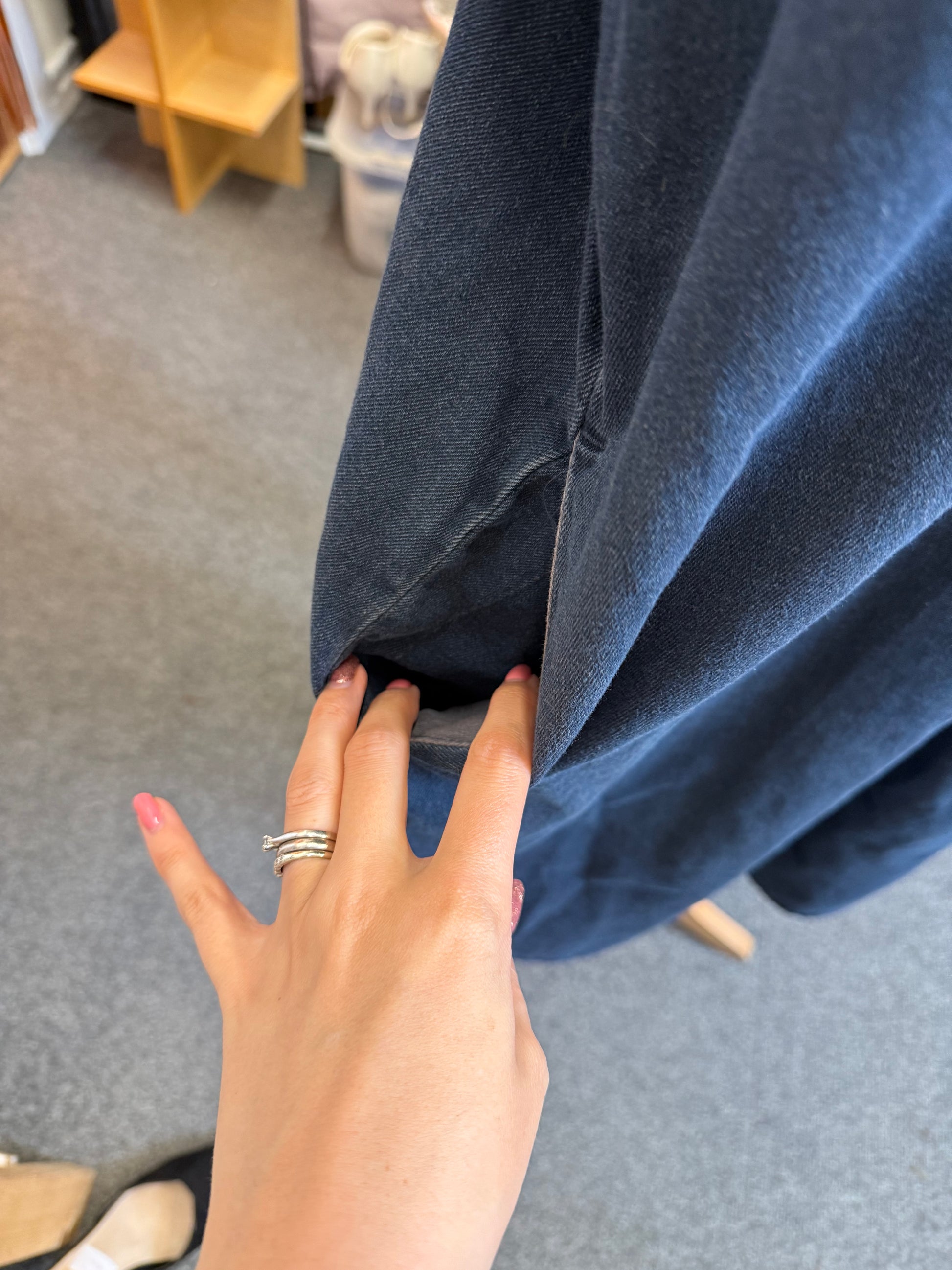 Monki oversize denim dress with pockets