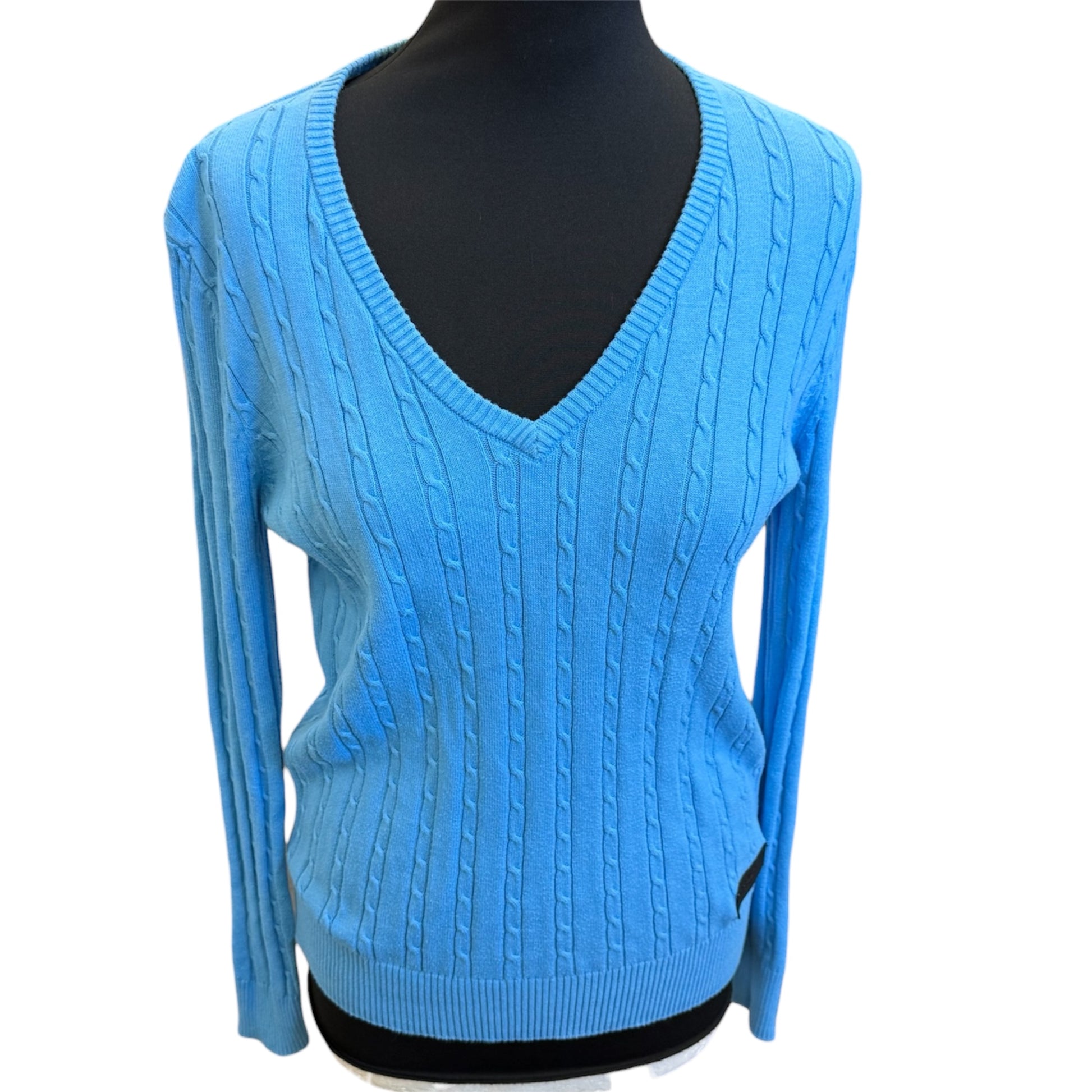 Bernard Weatherill cable knit v-neck jumper
