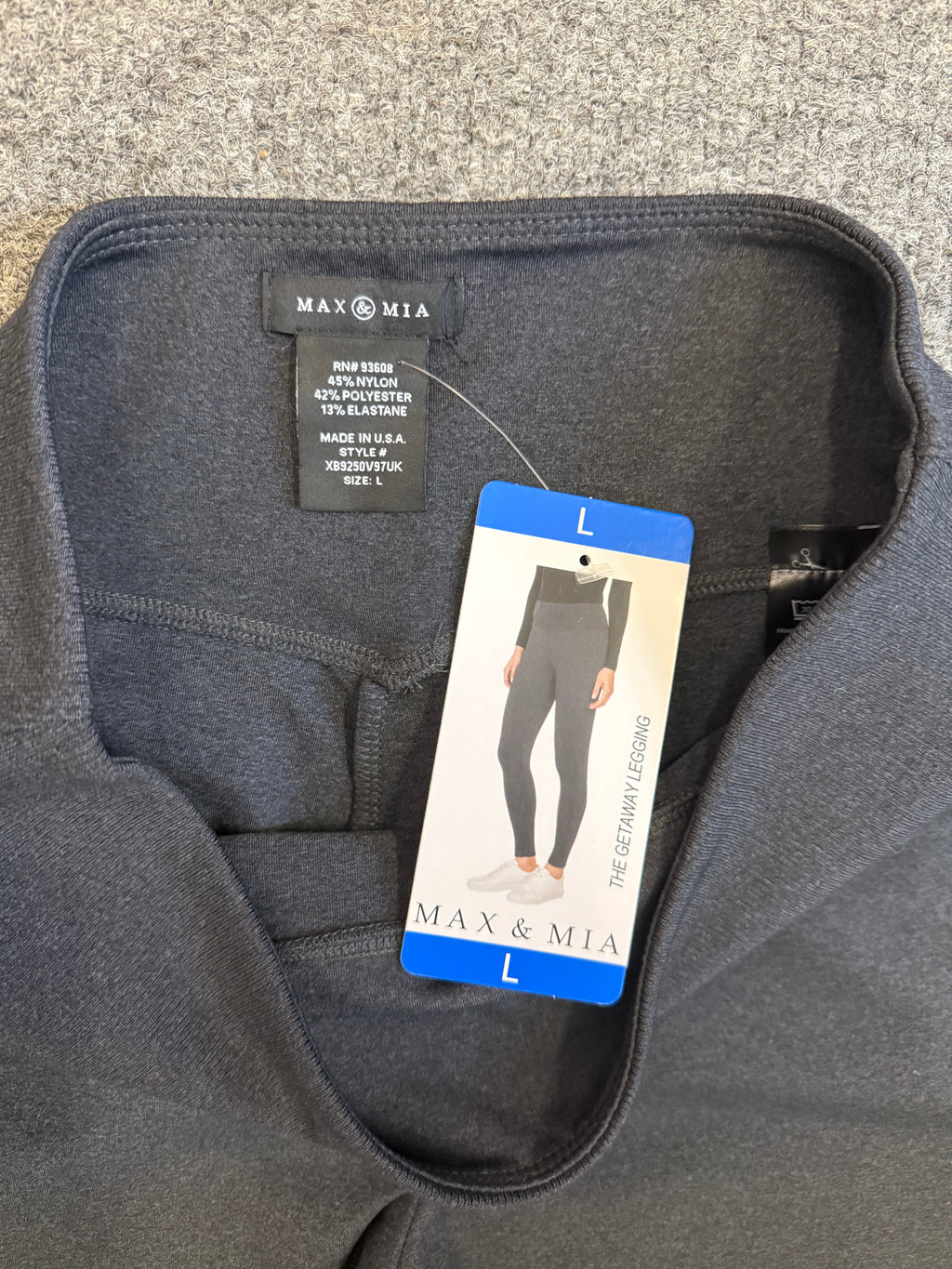 Max & Mia charcoal gym leggings