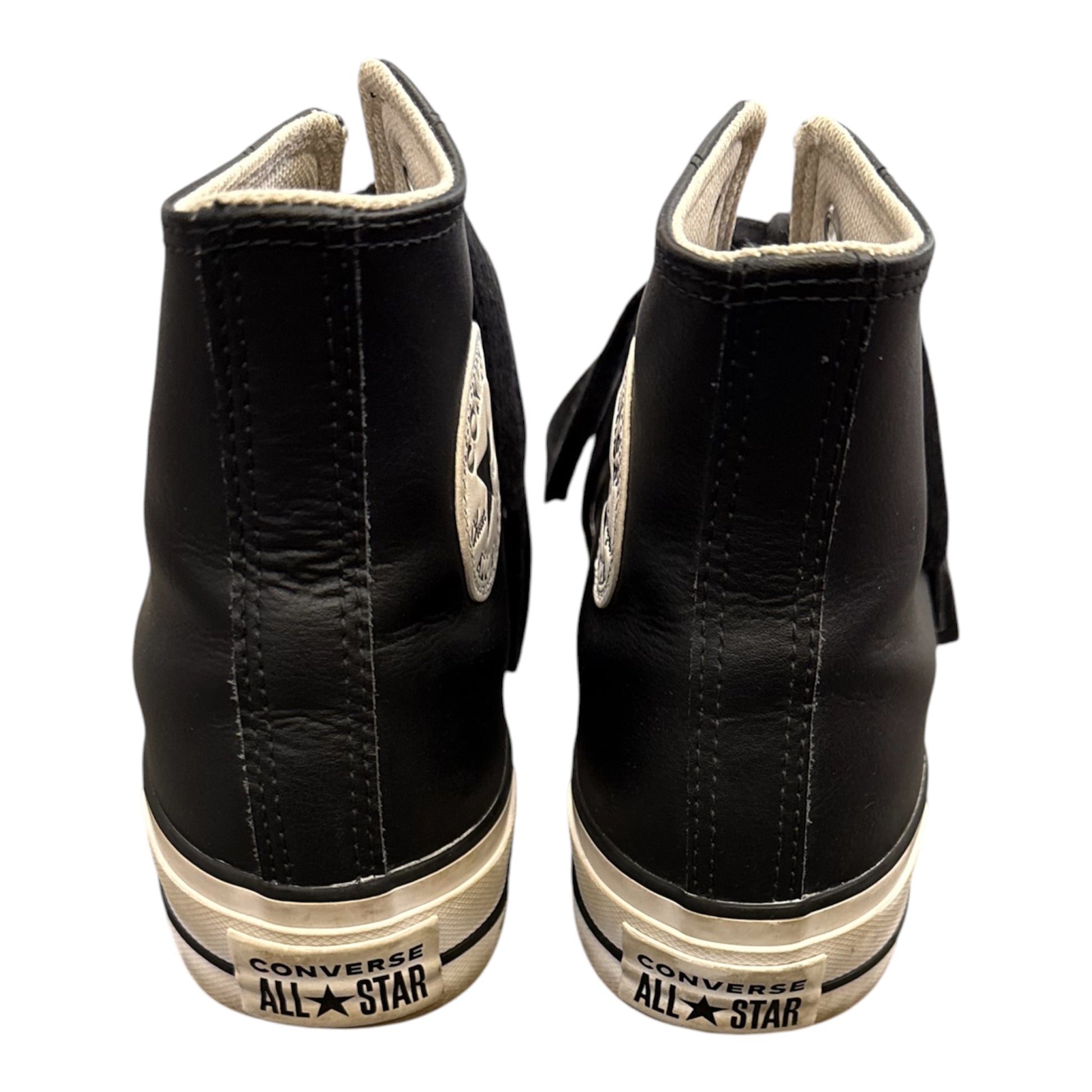 Converse high top platform black trainers