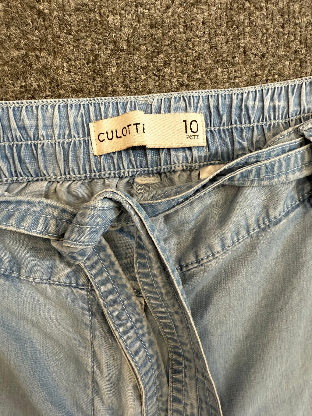 Next wide leg denim culottes with matching tie belt