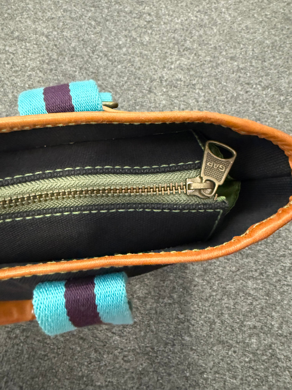 Gap large zip fastening shoulder bag