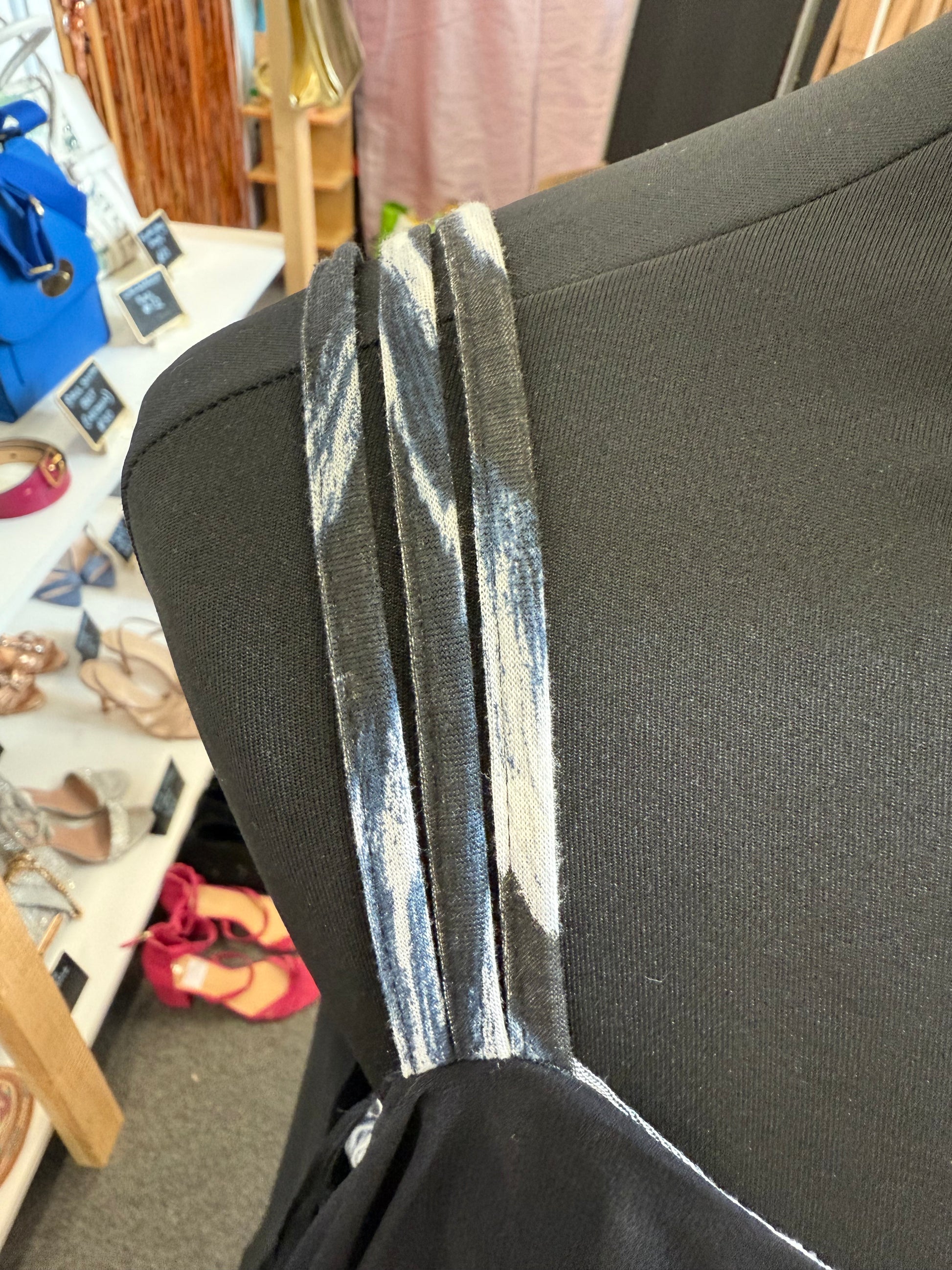 Roman animal print dress with sheet over top