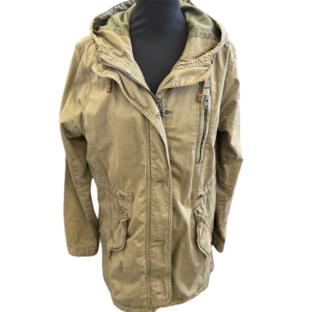 Superdry khaki hooded parka