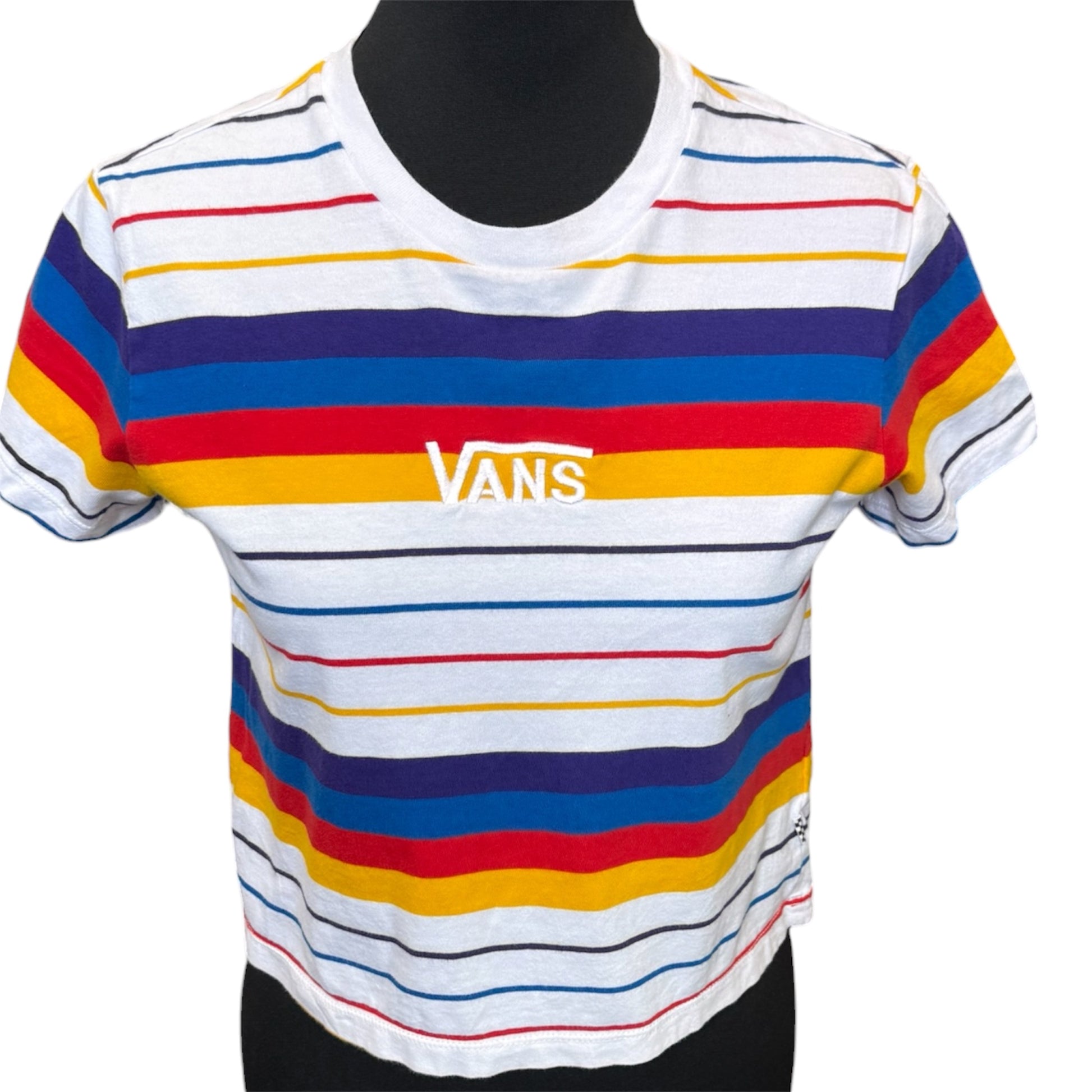 Vans stripe crop t-shirt