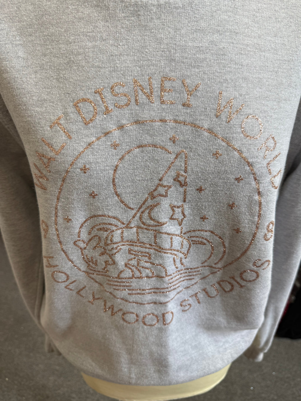 Disney rose gold print sweatshirt