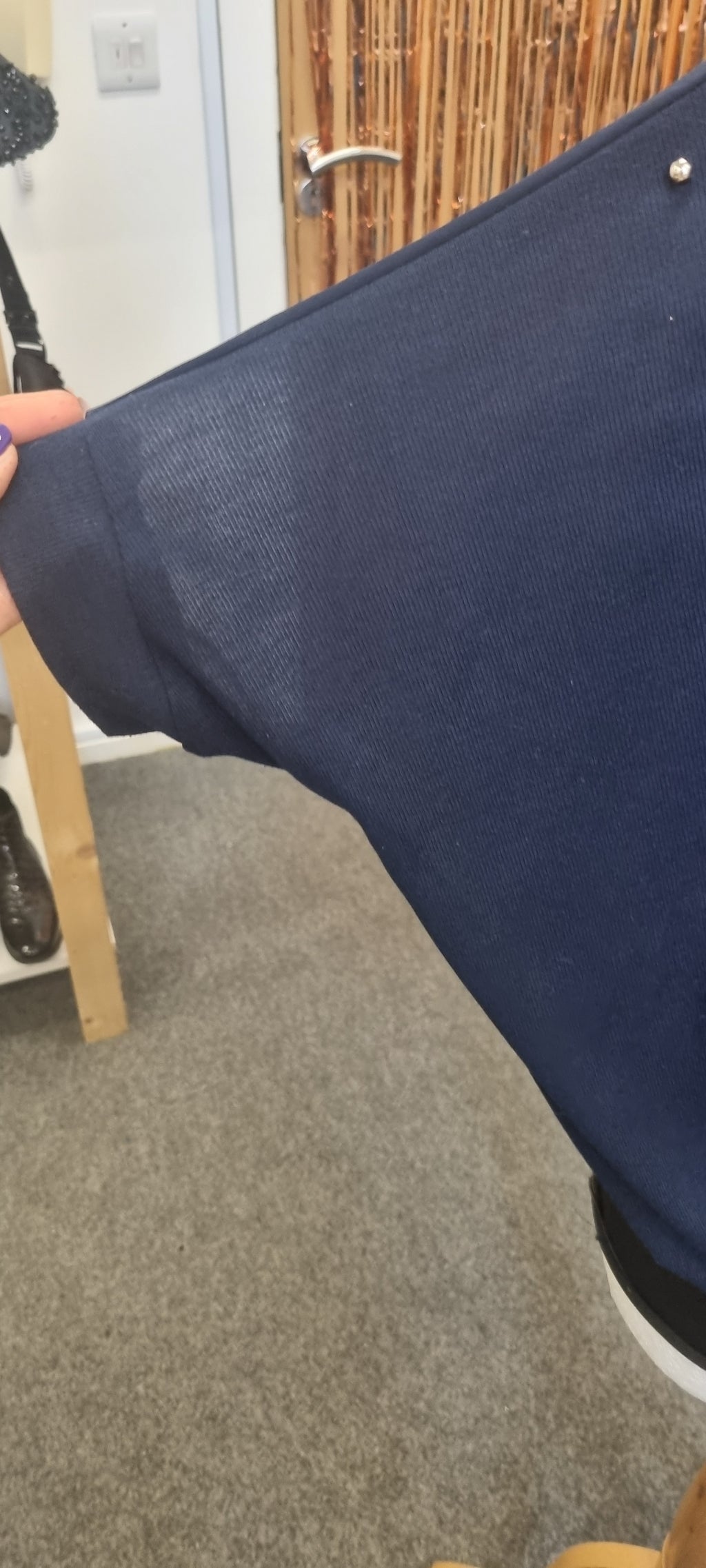 Stud detail short sleeve round neck top