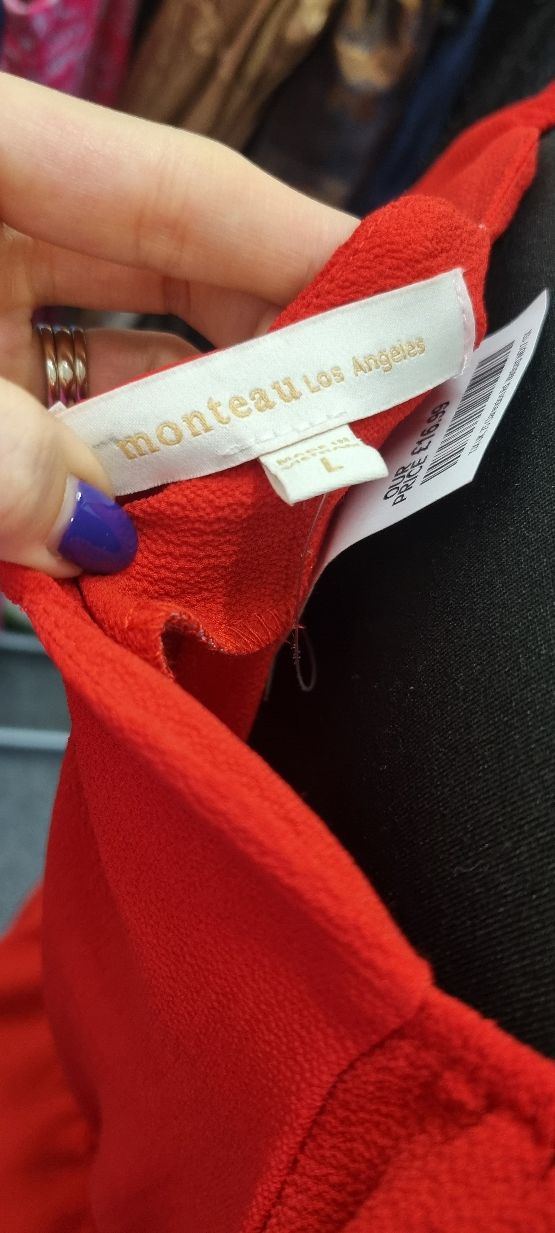 Red scollap neckline mini dress (brand new with tags)