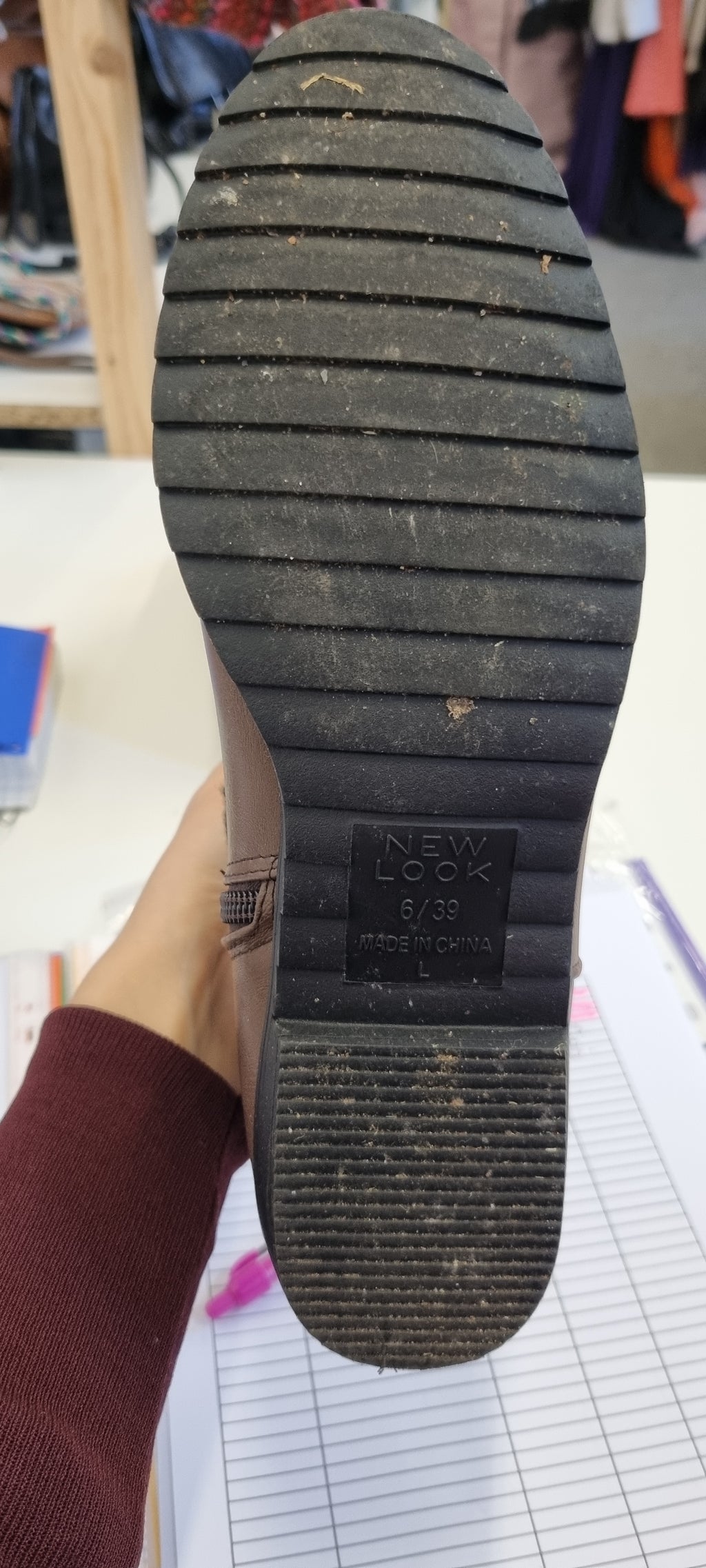 New Look fur top buckle zip boots